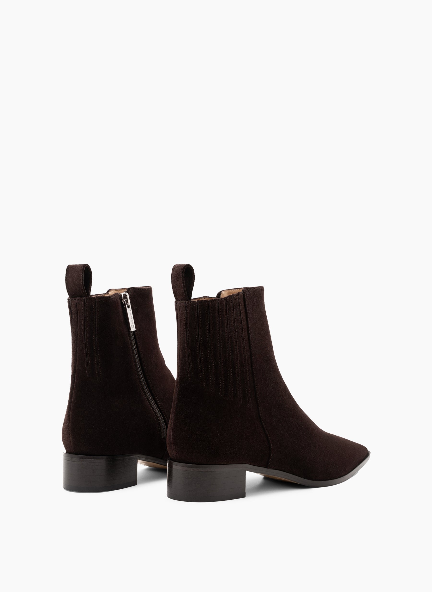 Bottines pablo en veau velours PARALLELE Marron