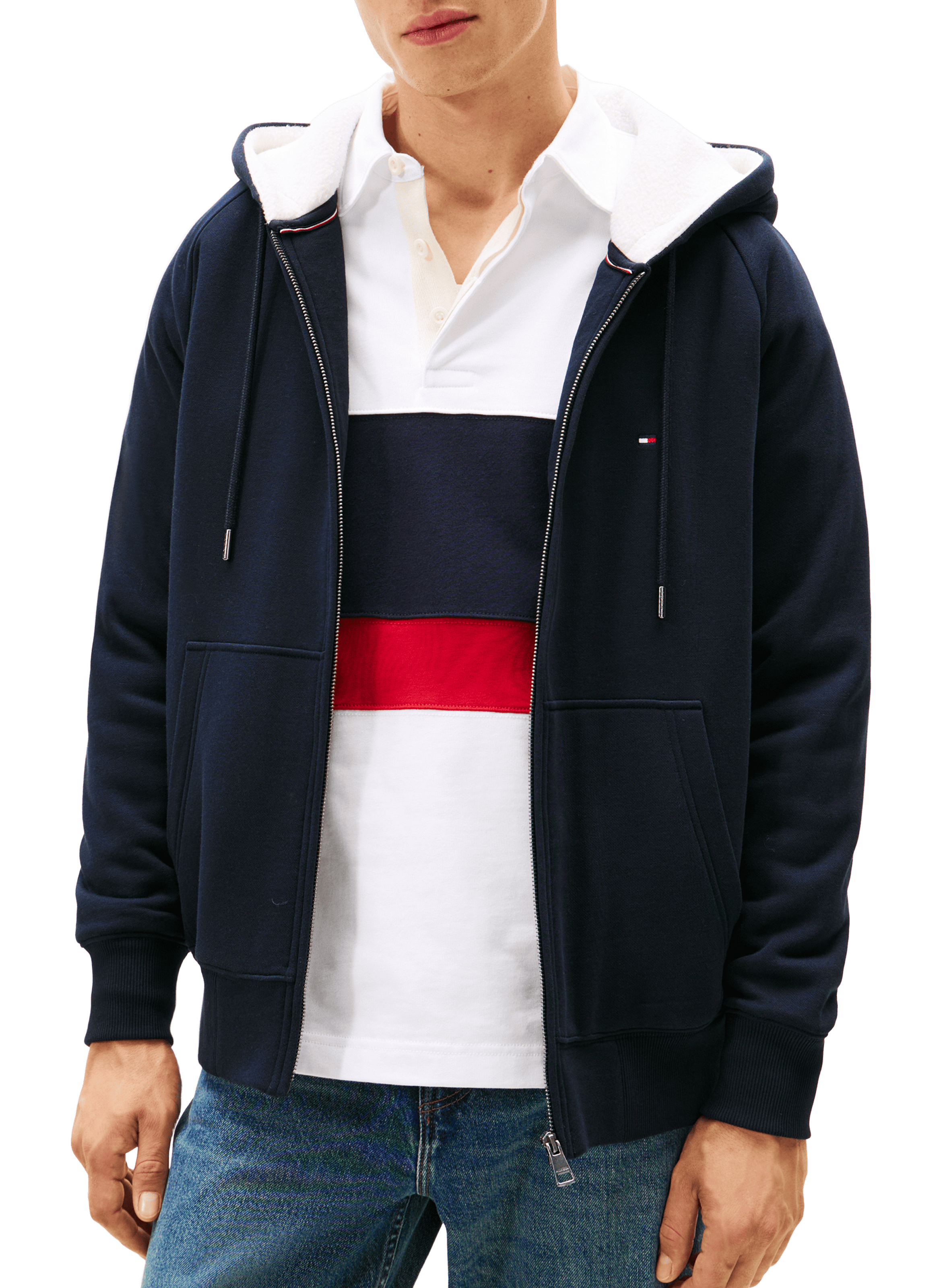 TOMMY HILFIGER Sweatshirt en coton mélangé Bleu