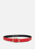 Belt - Ceinture Cuir Lisse Femme  Rouge
