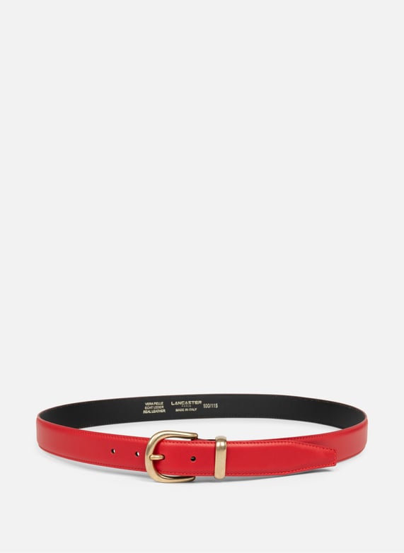 Ceinture - ceinture cuir lisse femme | Rouge by LANCASTER Ceinture - ceinture cuir lisse femme Rouge