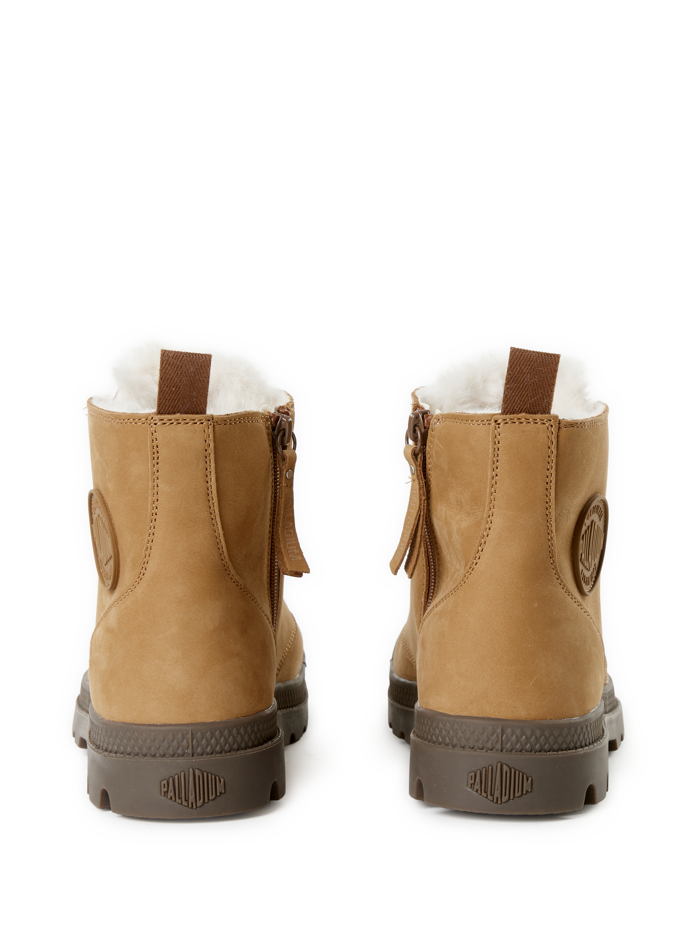 Boots unies en cuir PALLADIUM Marron