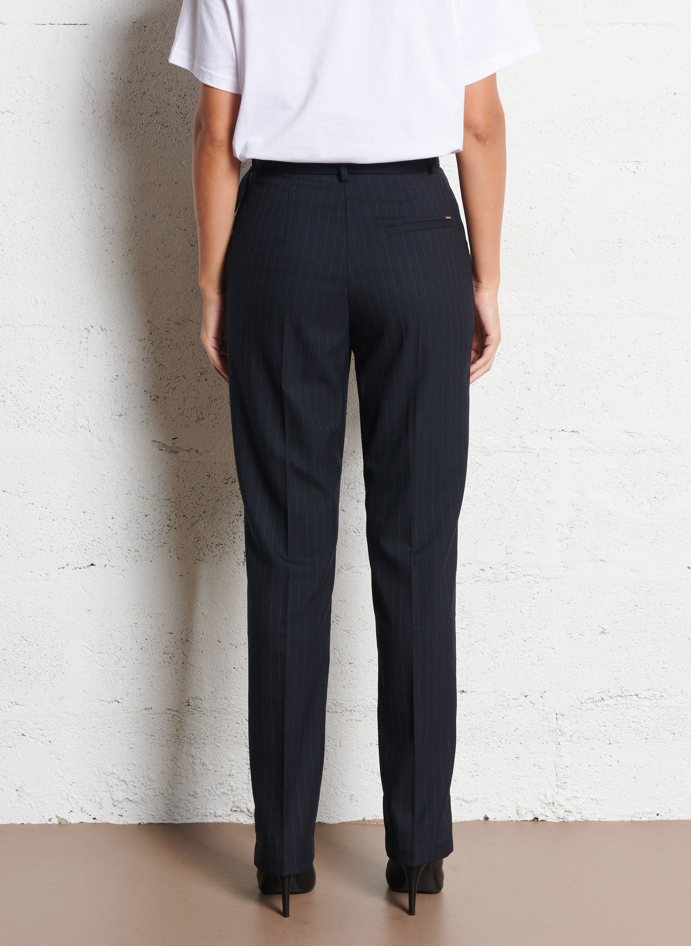 Pantalon de tailleur rayé IKKS Bleu