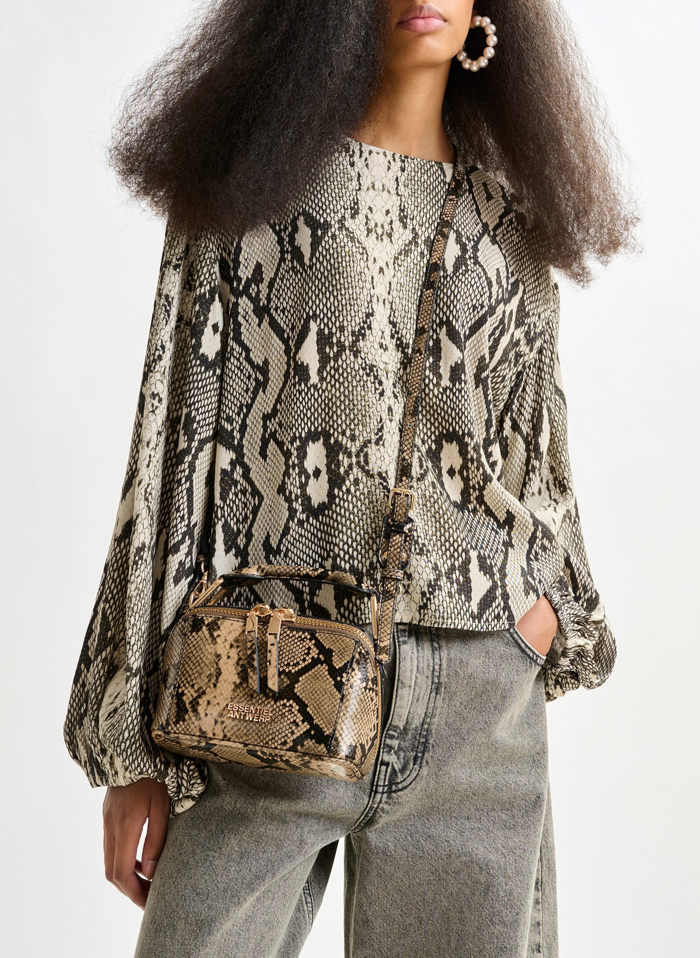 Blouse col rond imprimée Inemy ESSENTIEL ANTWERP Vert