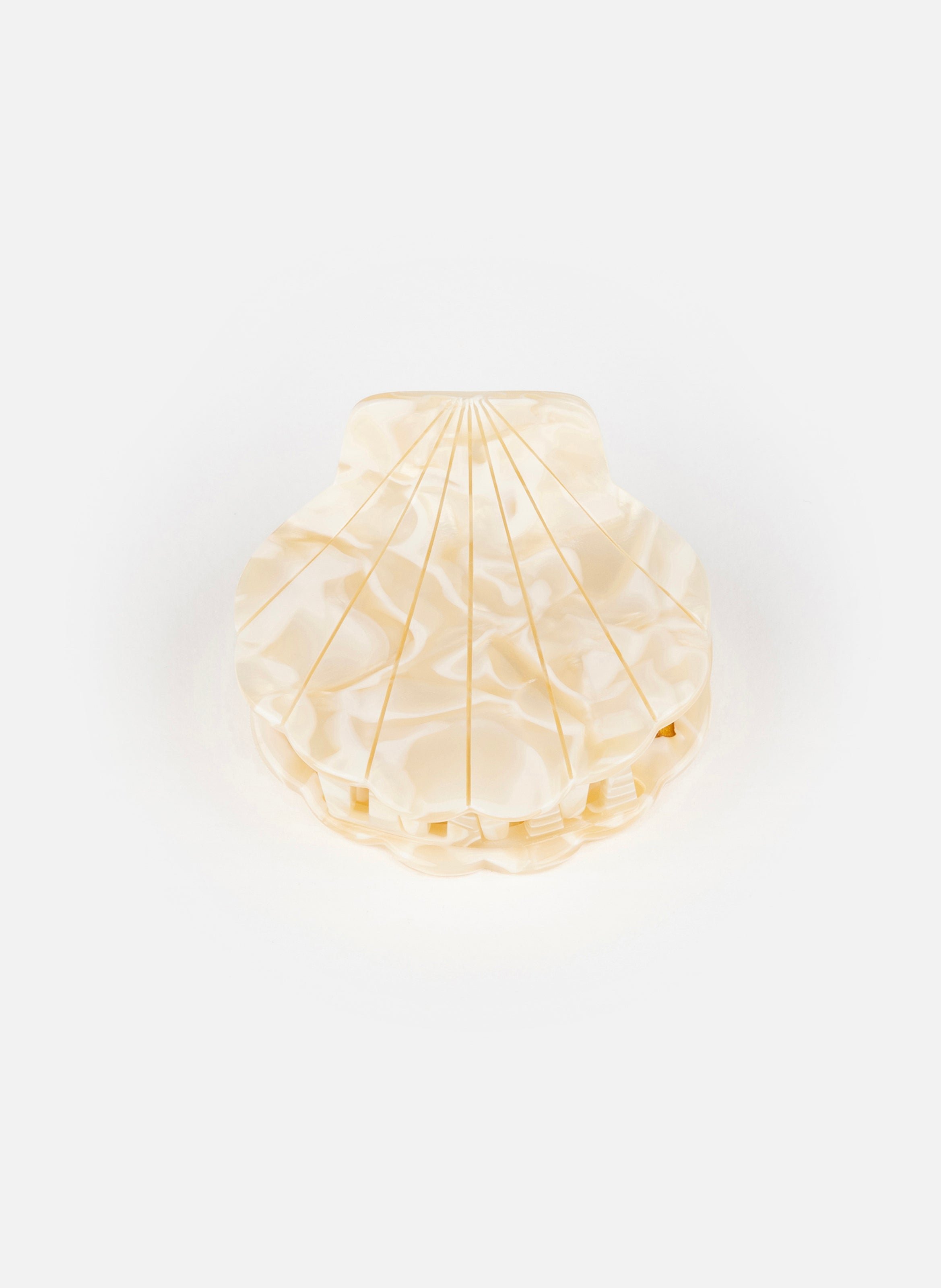 Pince à cheveux mermaid en acétate de cellulose KURAGE GINZA Beige