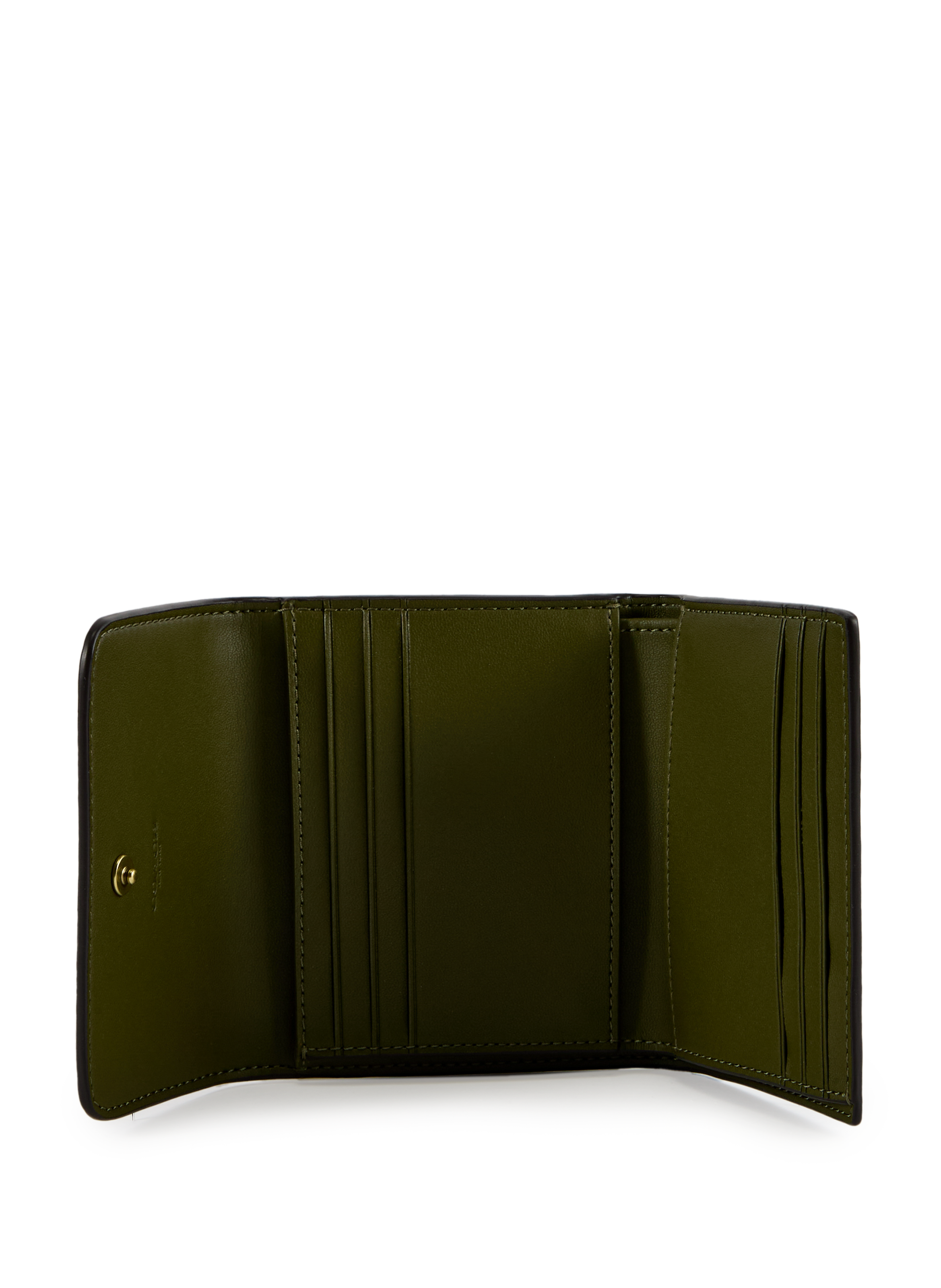 Petit portefeuille à rabat Mila COACH Vert