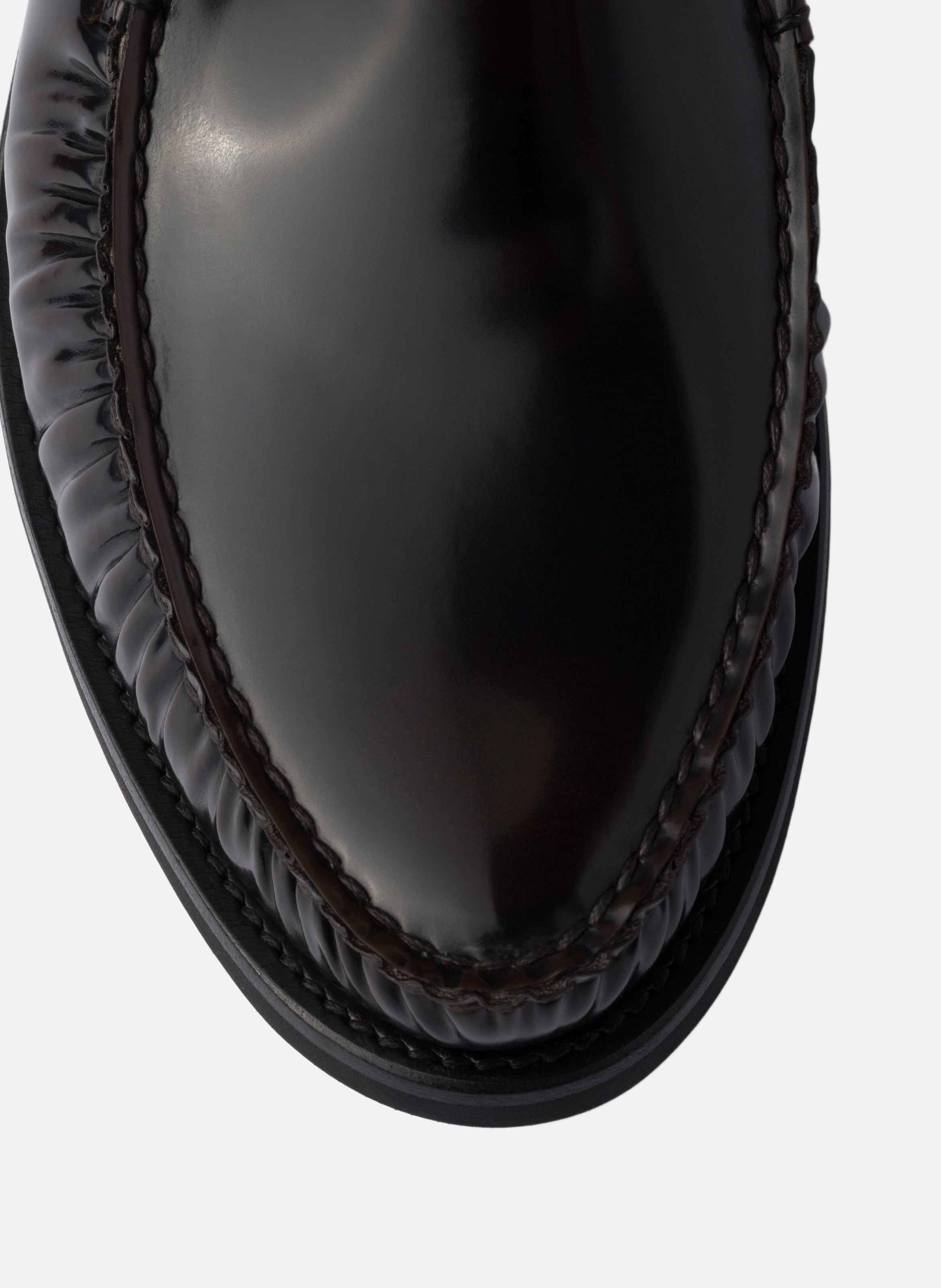 Mocassins en cuir brossé PRADA Marron