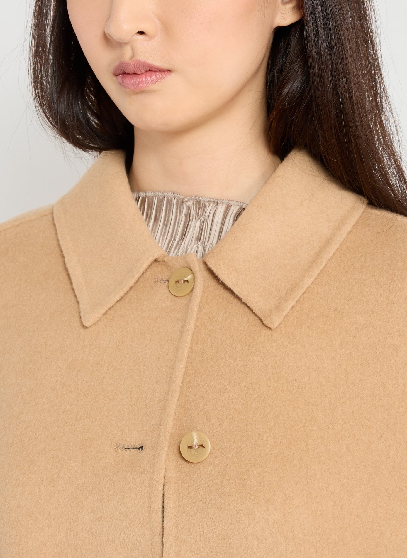 Veste courte à cape ADOLFO DOMINGUEZ Marron