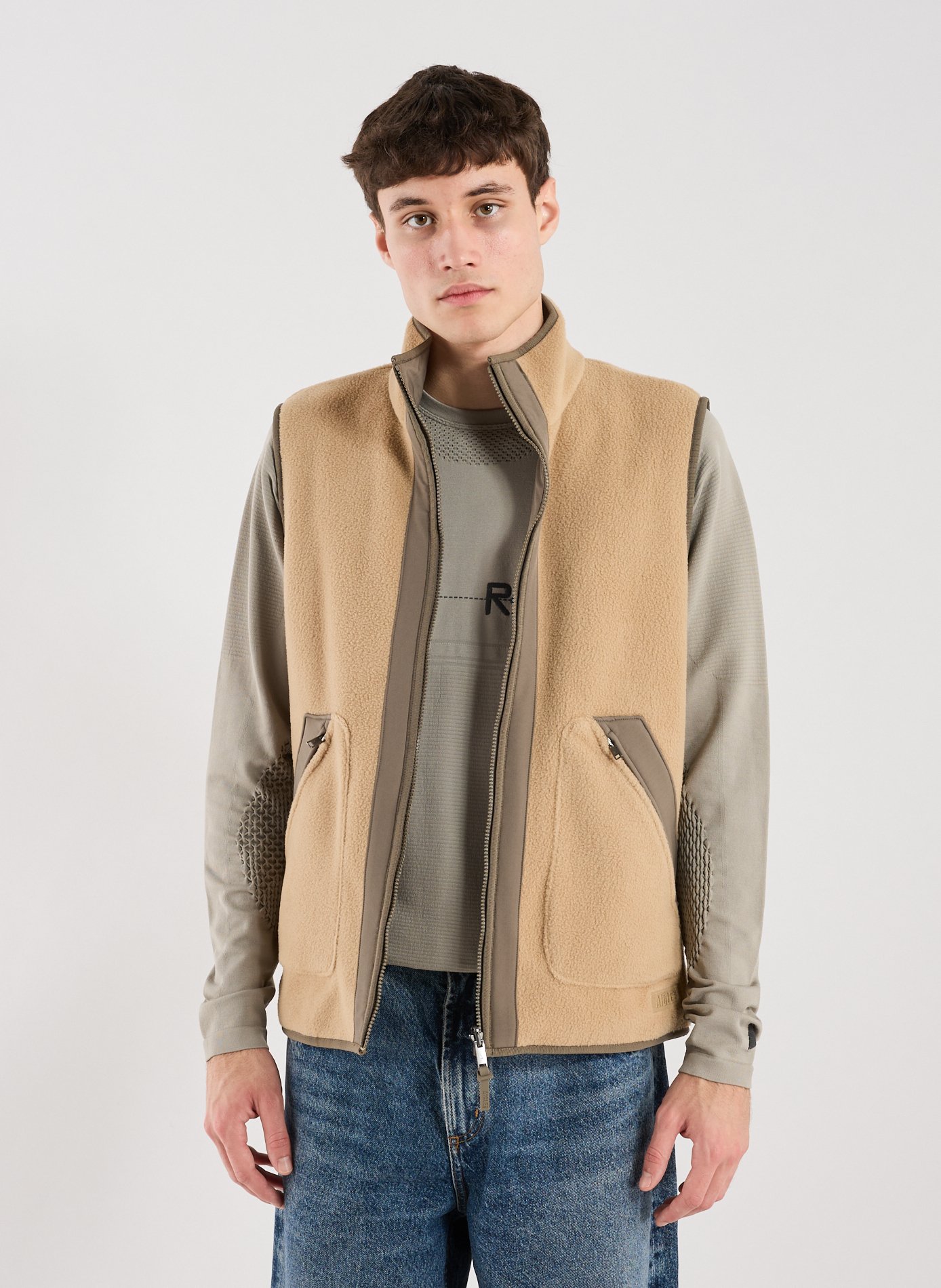 Reversible sherpa sleeveless jacket T-KIT. AIGLE Brown