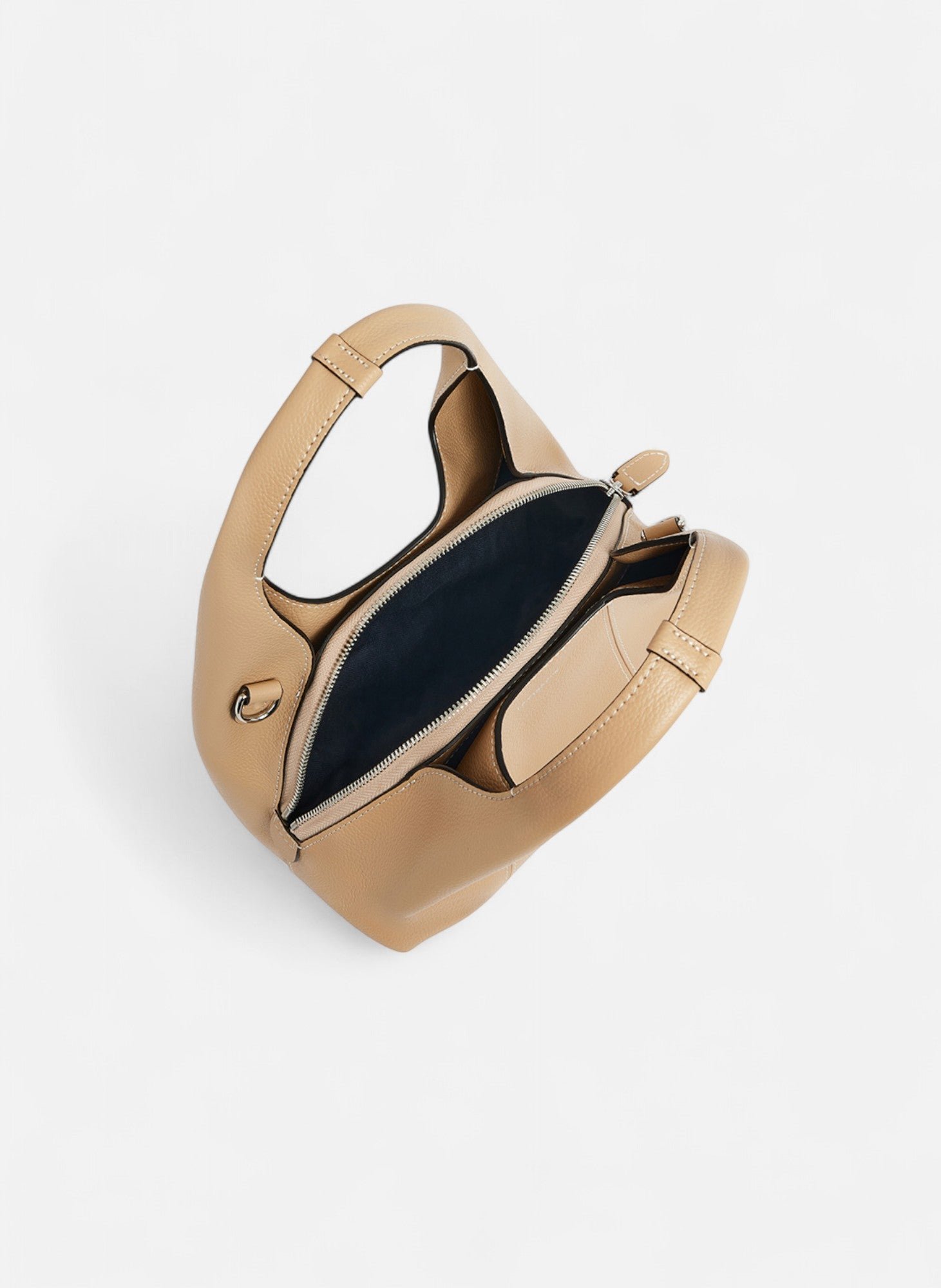 Petit sac à main juliette en cuir grainé LE TANNEUR Beige