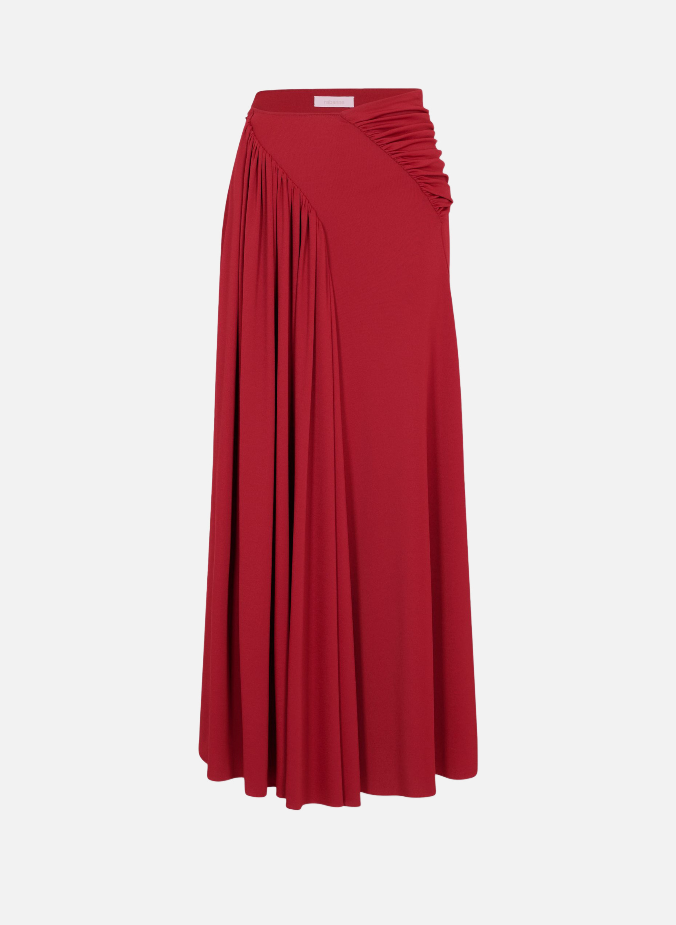 Jupe longue en jersey RABANNE Rouge