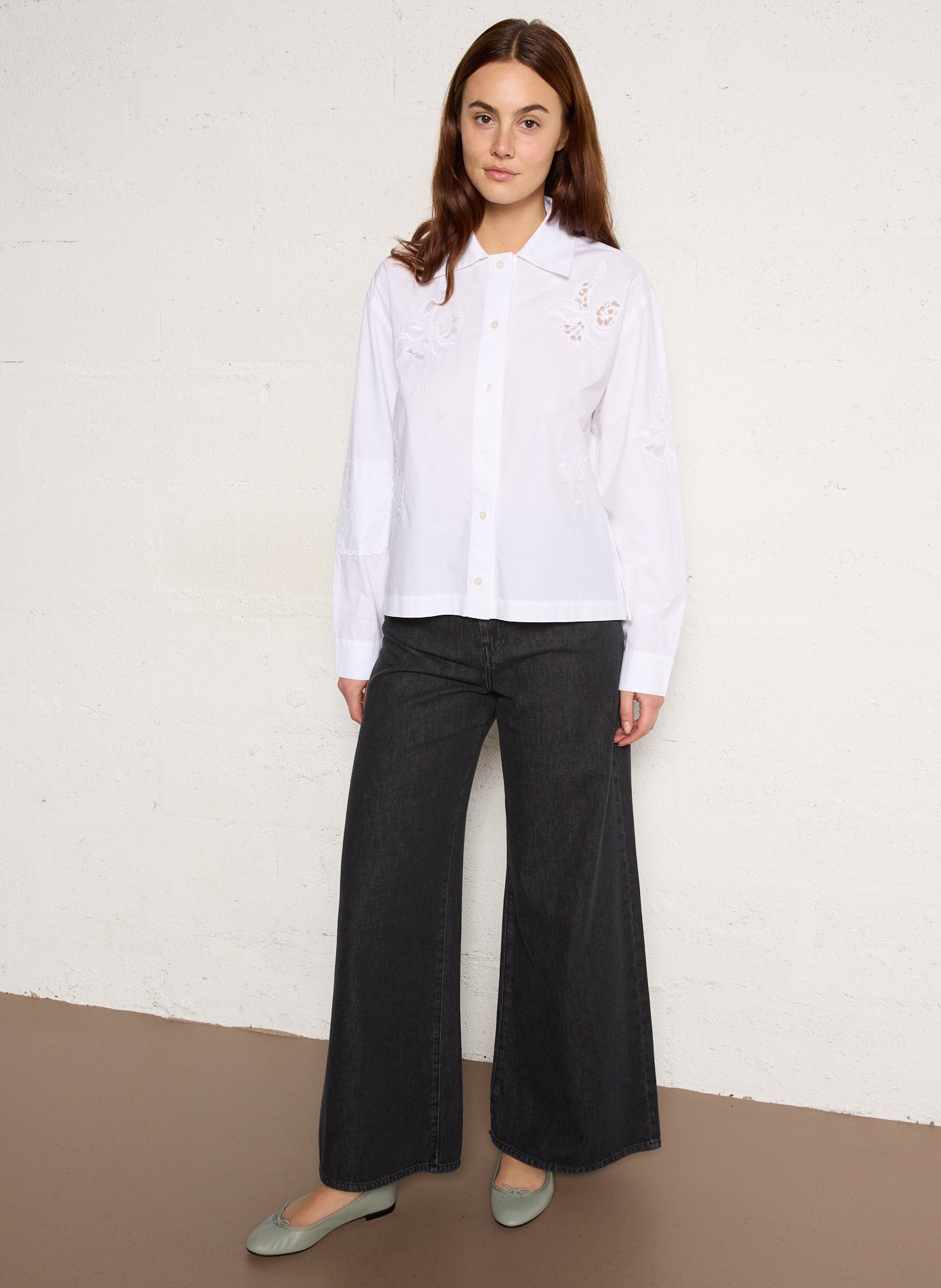 Ballerines en cuir cendrillon REPETTO Vert