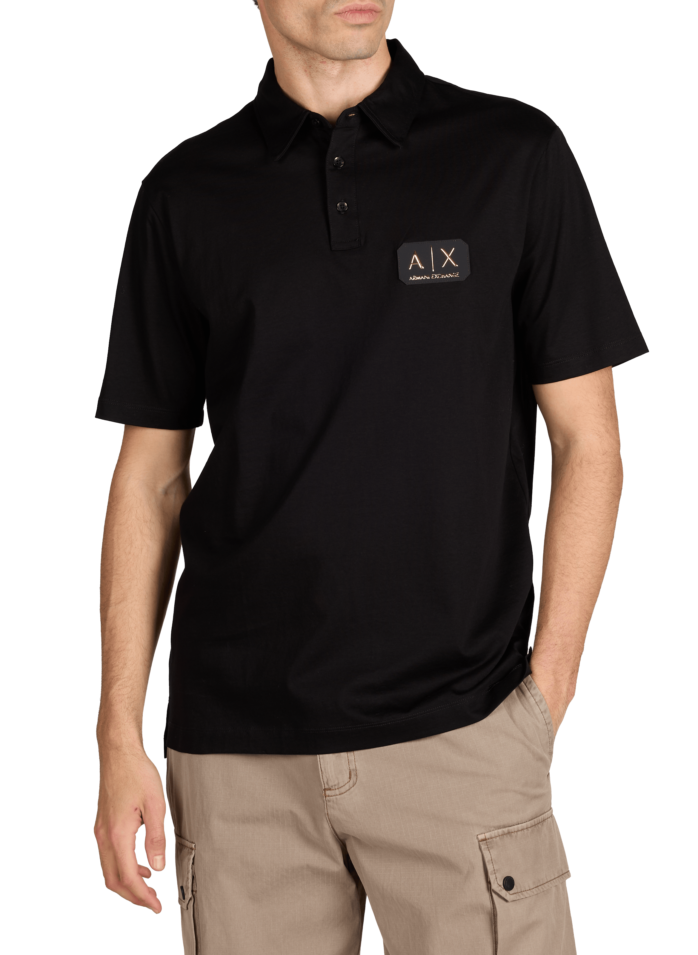 Polo en coton ARMANI EXCHANGE Noir
