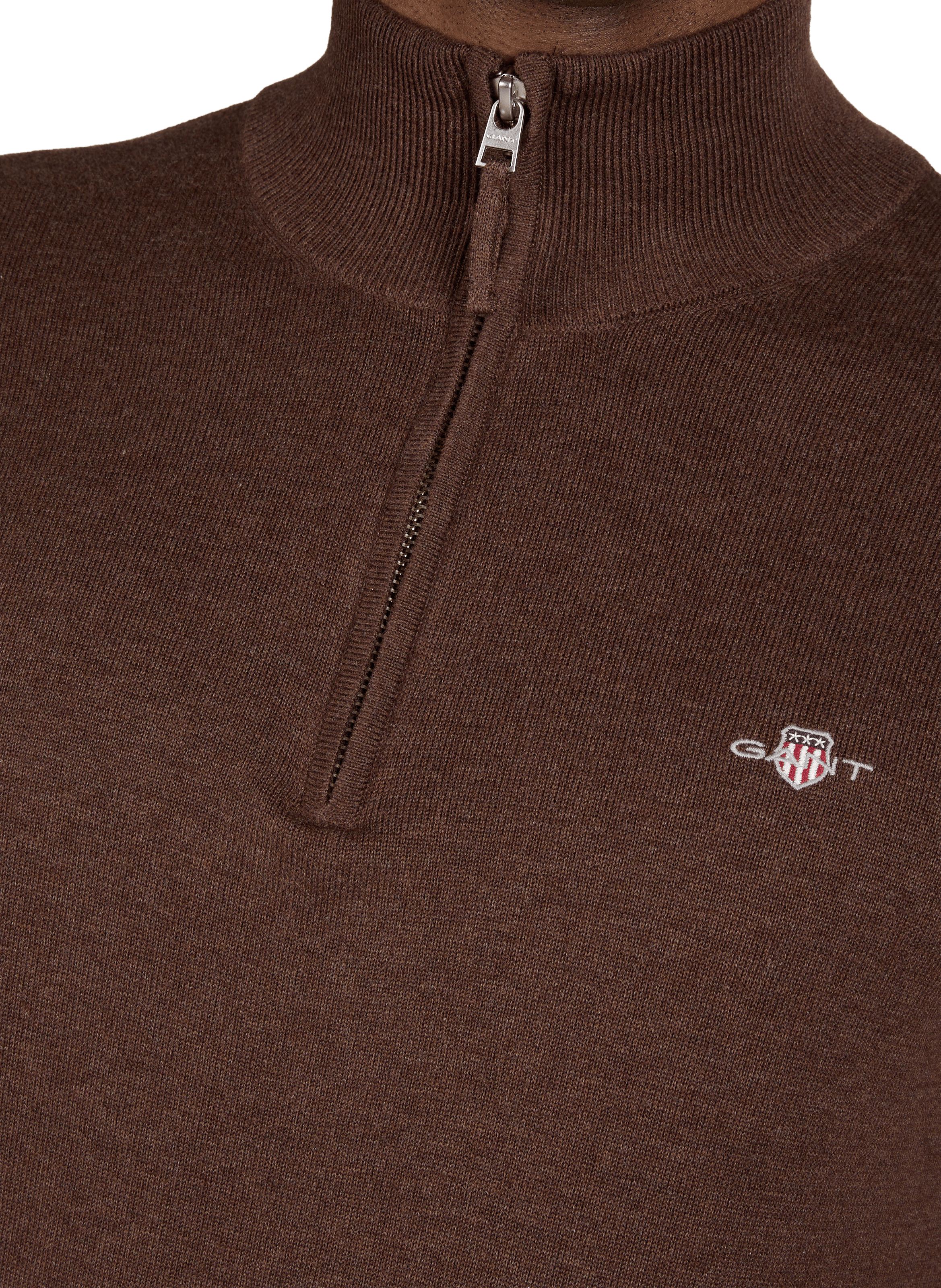 Funnel neck half-zip jumper GANT Brown