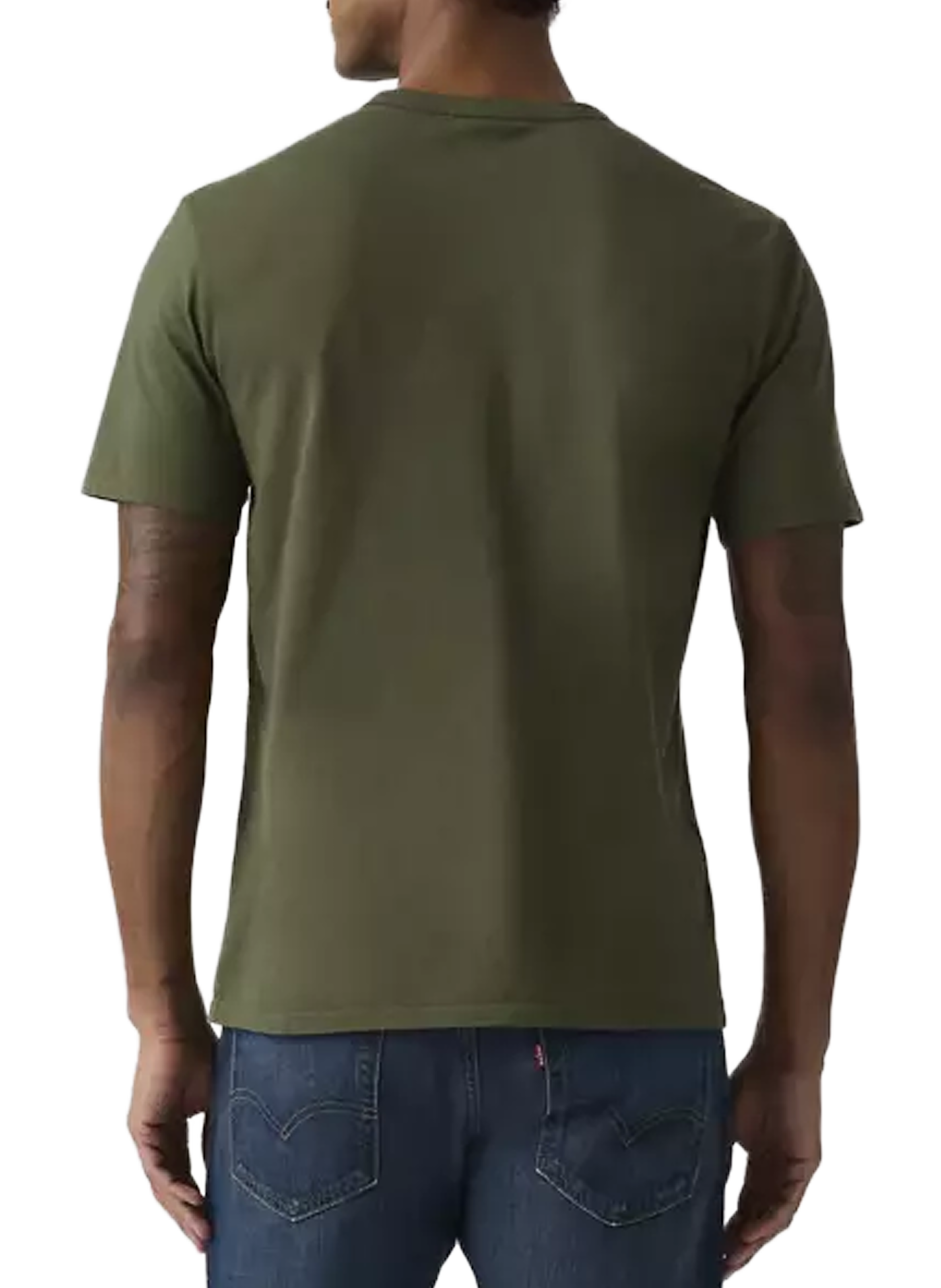 T-shirt met ronde hals van katoen LEVI'S Groen