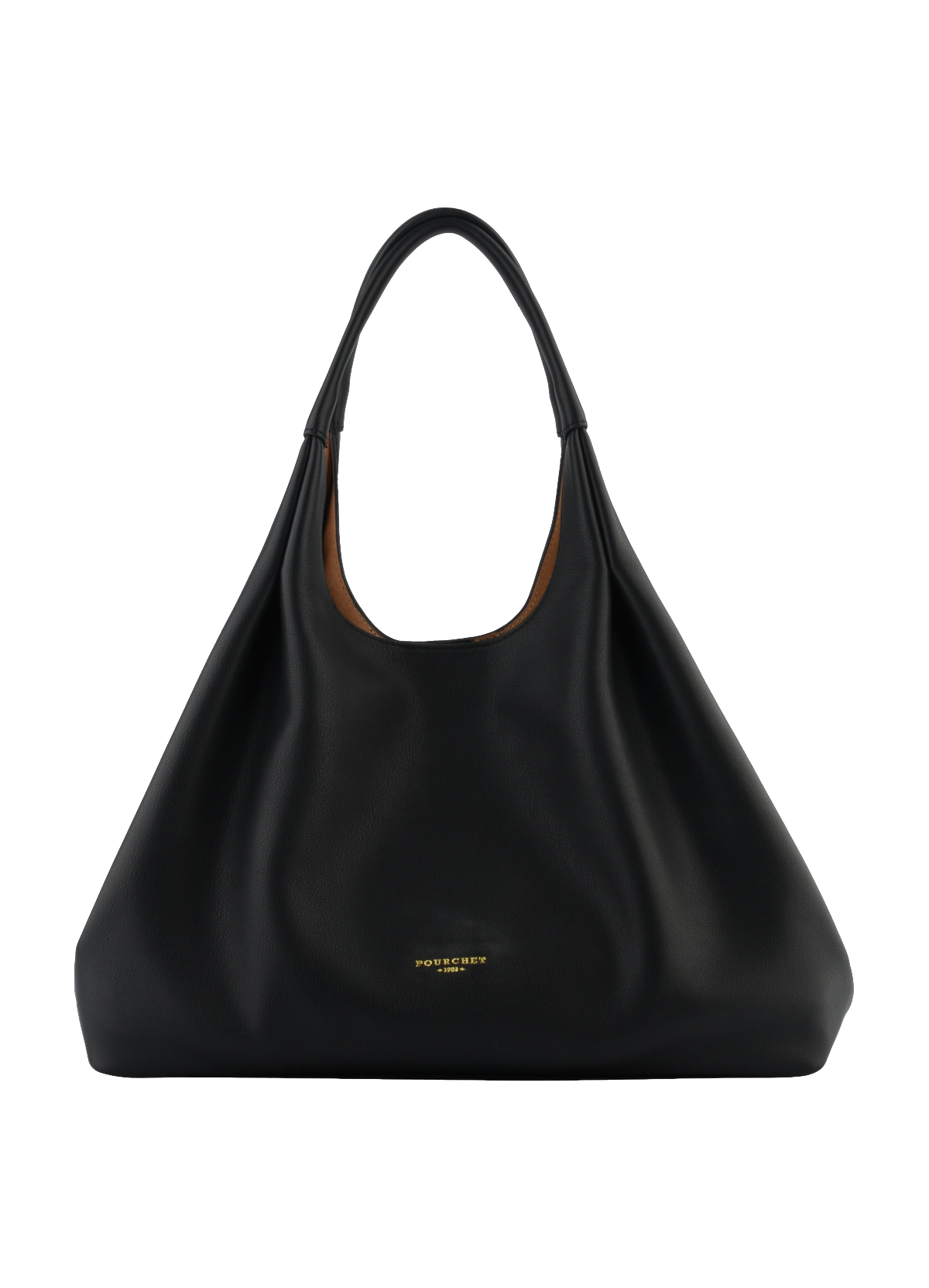 Arche | sac besace hobo en cuir de vachette POURCHET Noir