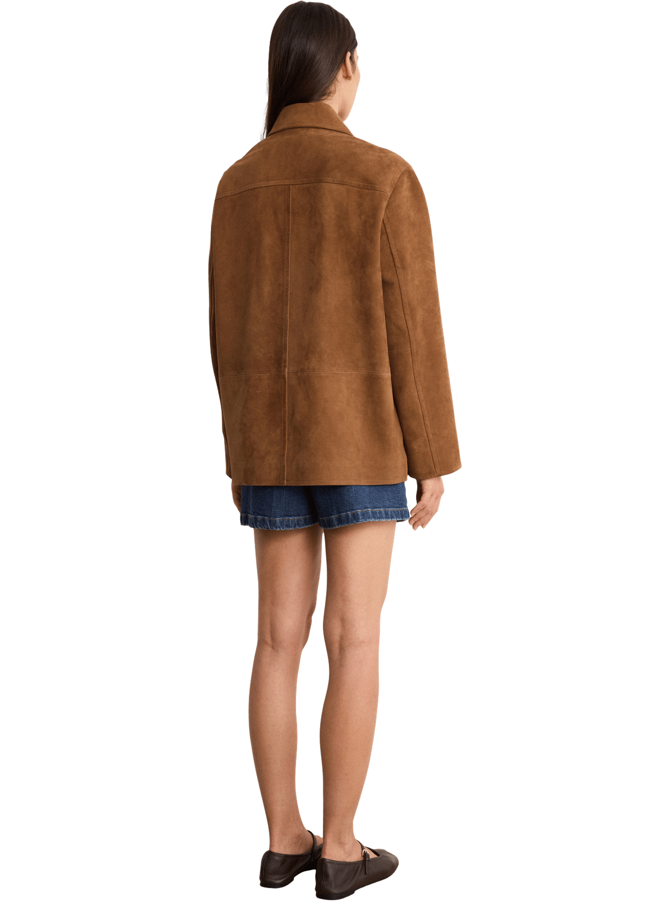 Veste large en cuir velours - josephine PABLO Beige