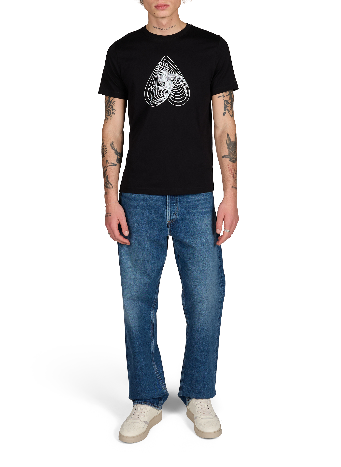 T-shirt with graphic print in cotton MOOSE KNUCKLES Black