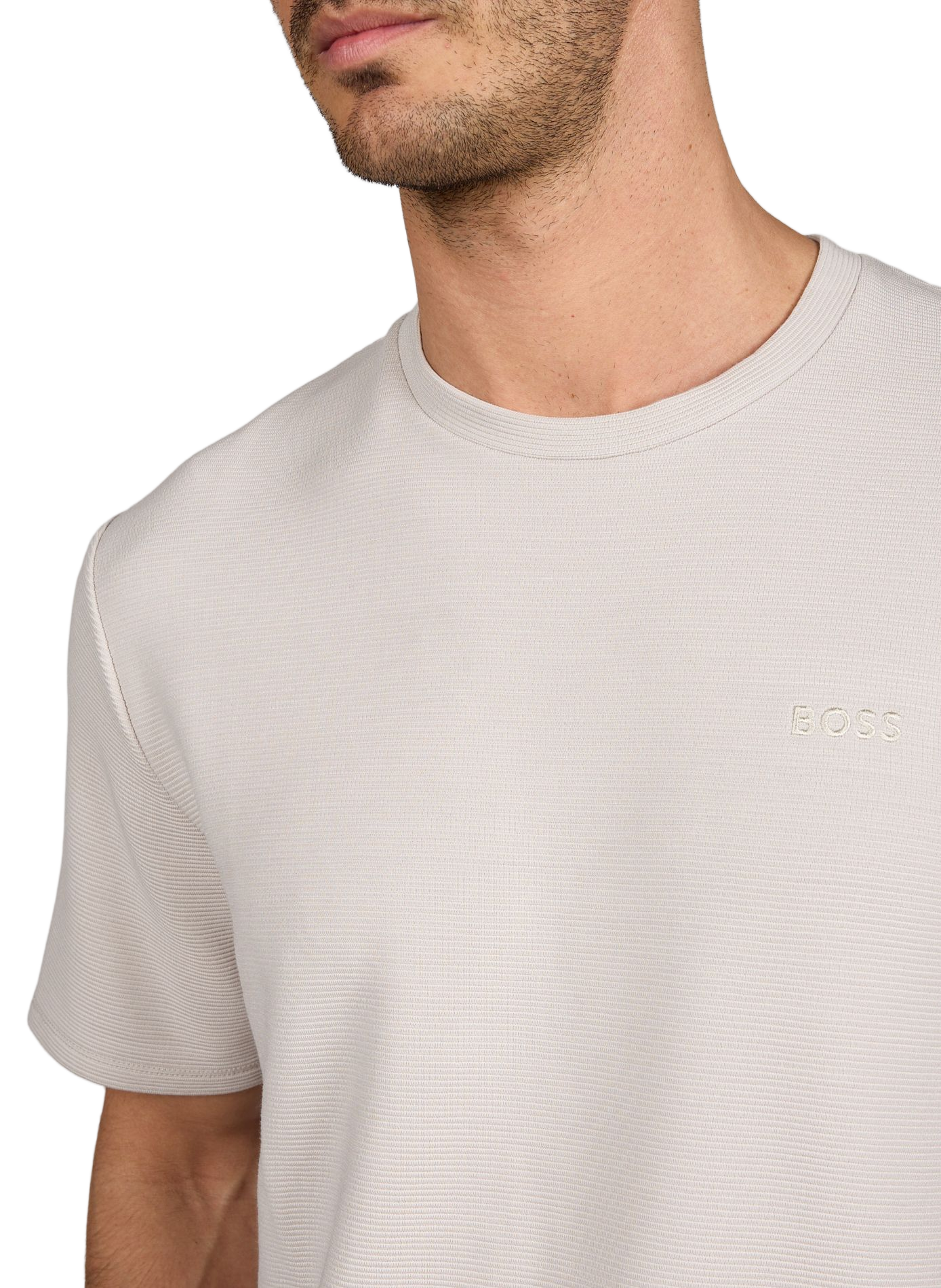 Short-sleeved round neck T-shirt BOSS Grey