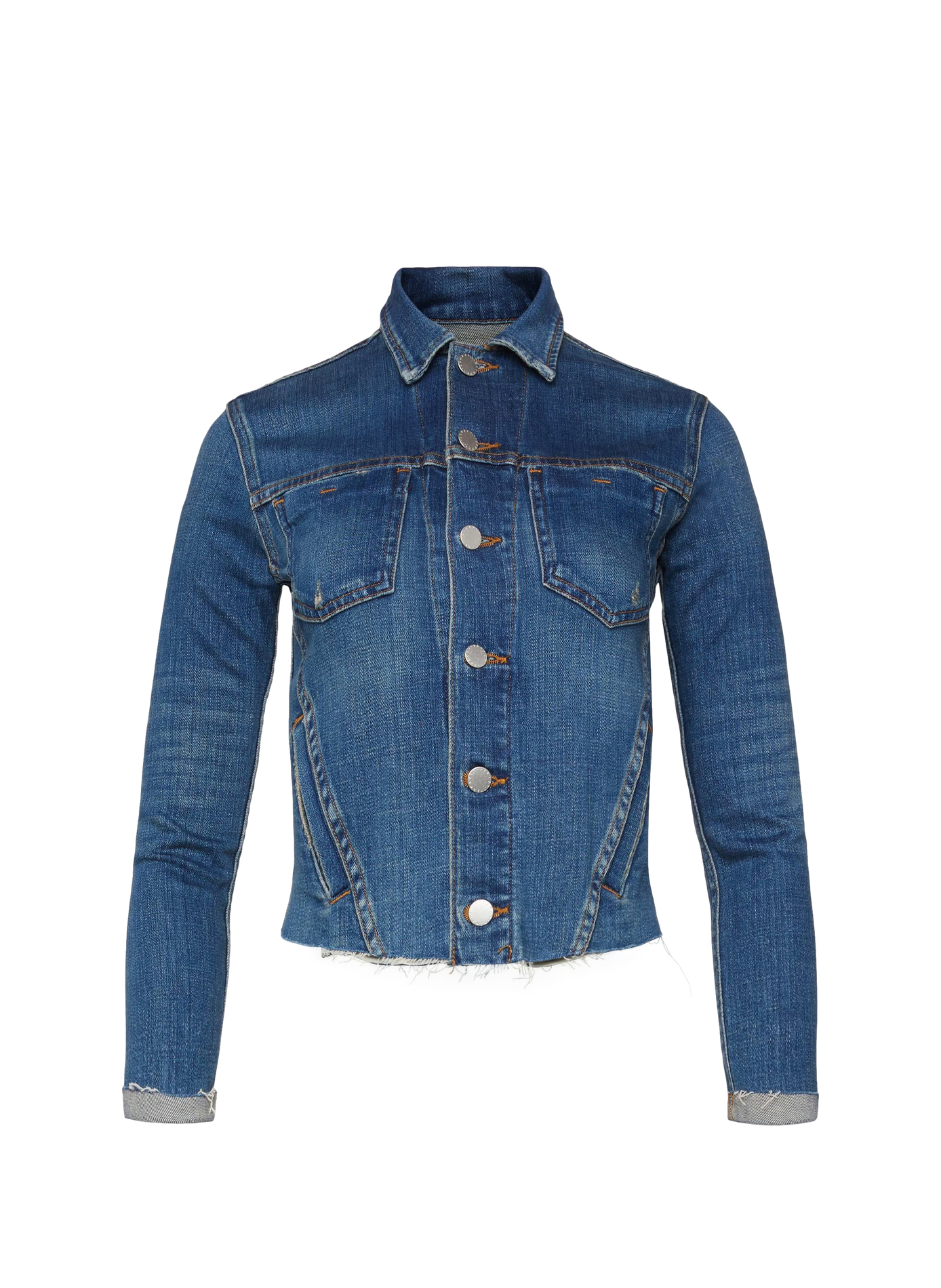 Raw edge denim jacket L'AGENCE Blue