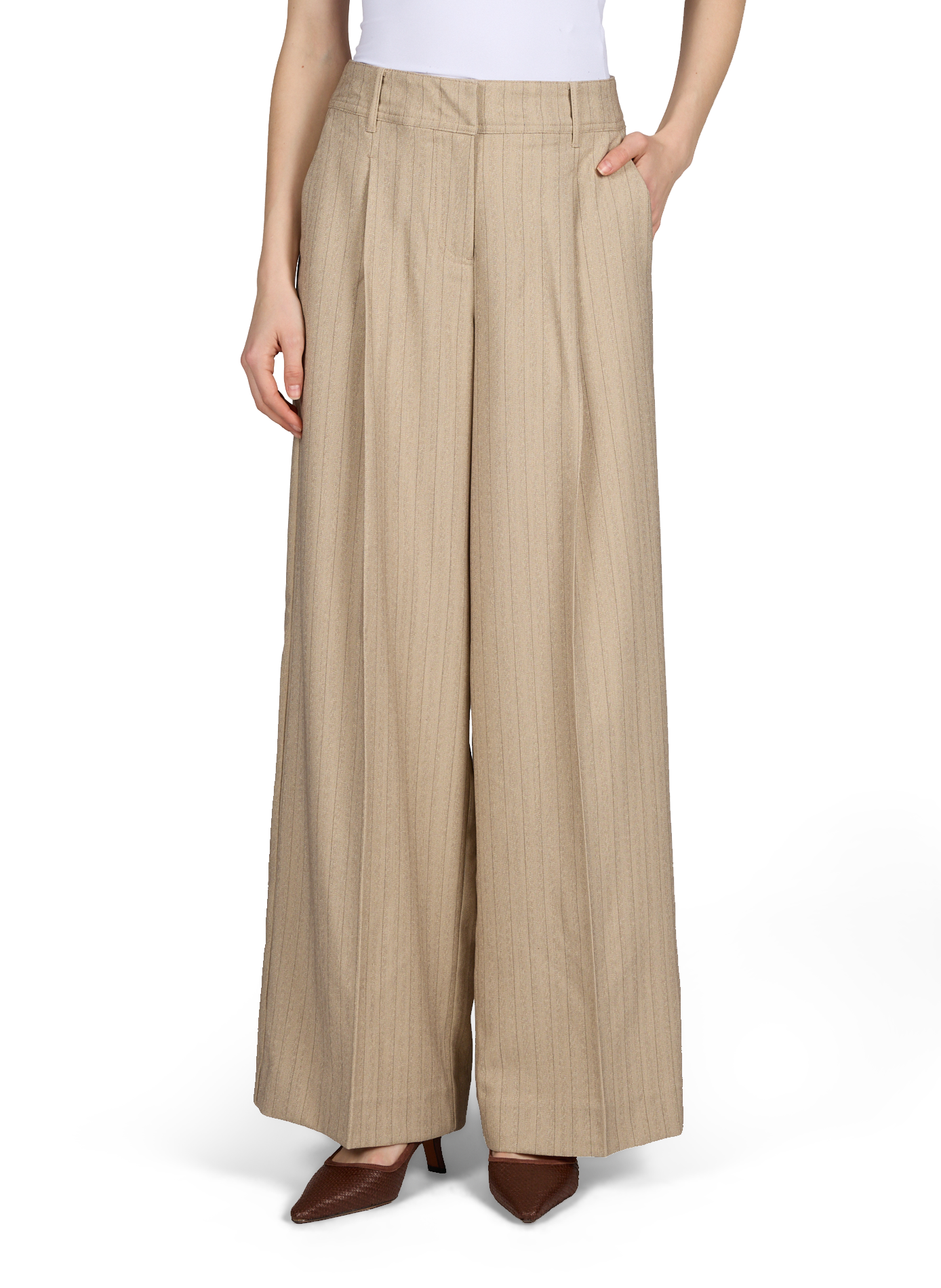 Pantalon large  ROUGE EDIT Gris