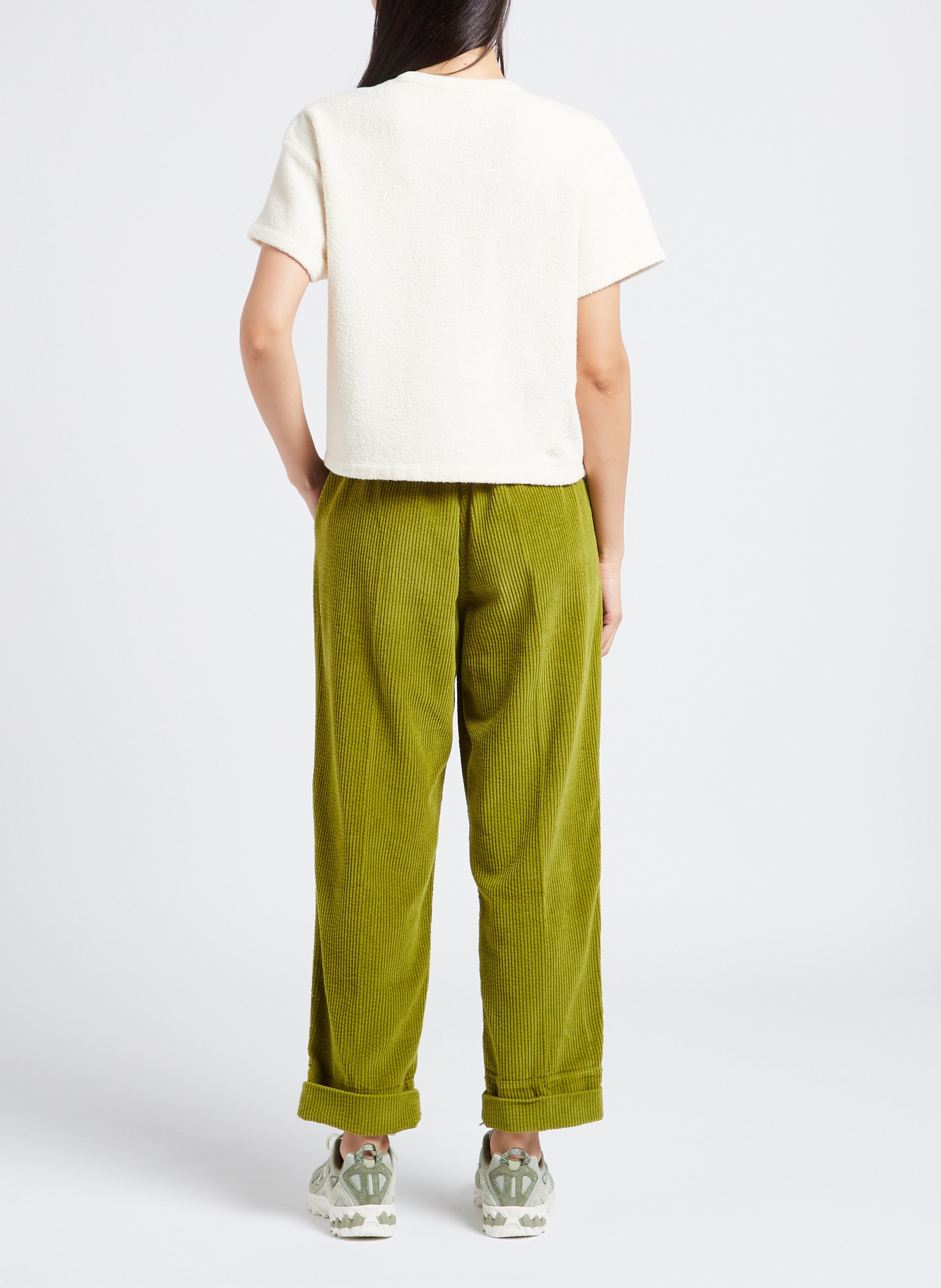 Tee-shirt ample col rond en coton bio bobypark AMERICAN VINTAGE Beige