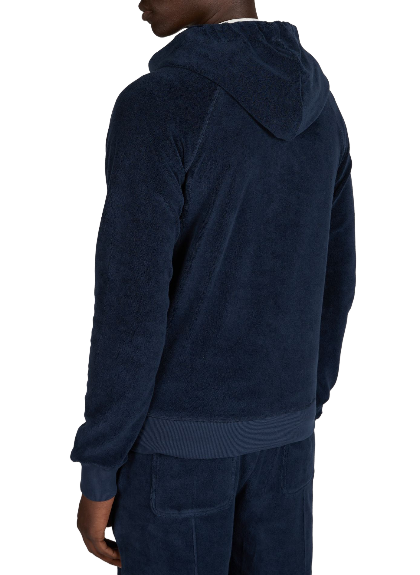 Veste éponge à capuche en coton mélangé AURELIEN Bleu