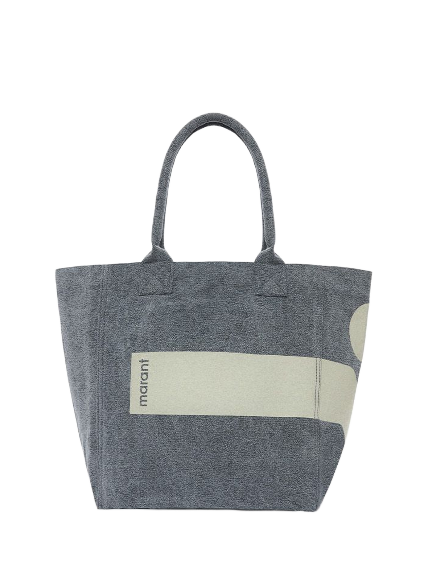 Tote bag Small Yenky printed in cotton ISABEL MARANT Black