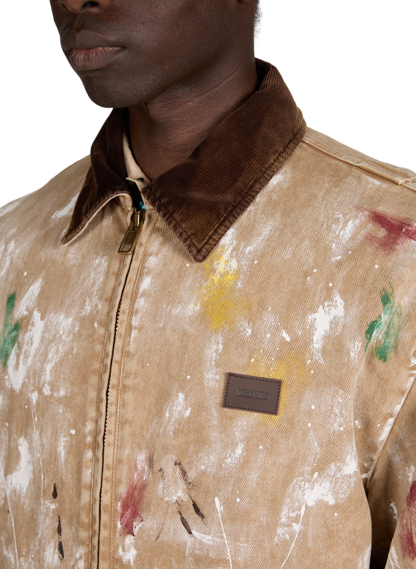 Veste tâches de peinture en coton MOSCHINO Multicolore