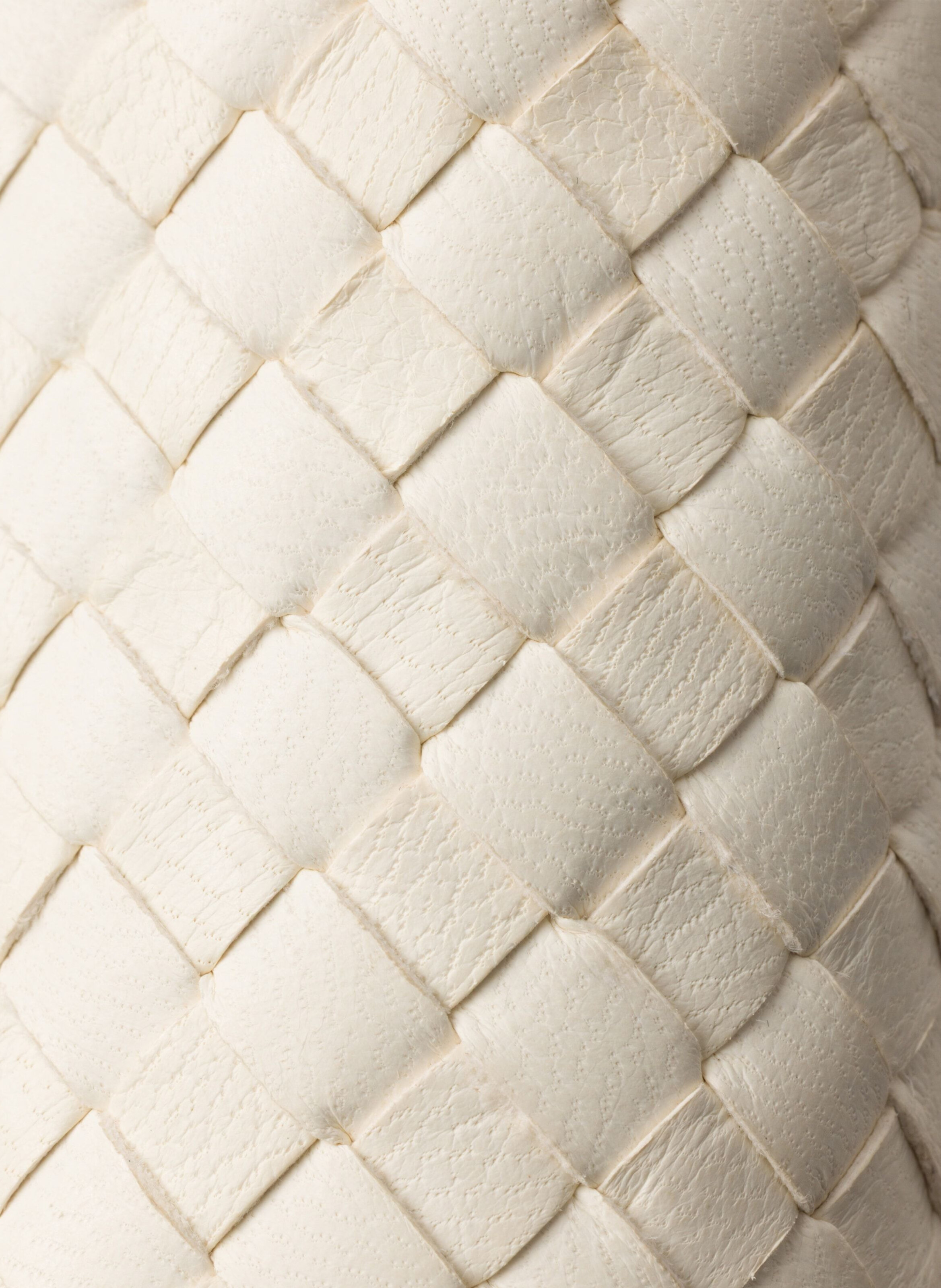 Mini sac à bandoulière en cuir tressé PRADA Blanc