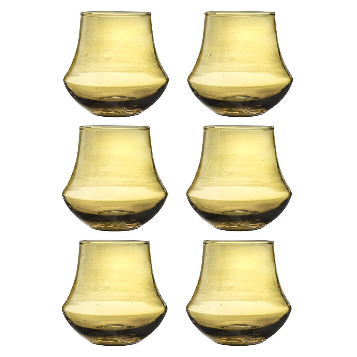 Nour - lot de 6 verres à dégustation 28 cl recyclé soufflés bouche MEDARD DE NOBLAT Orange
