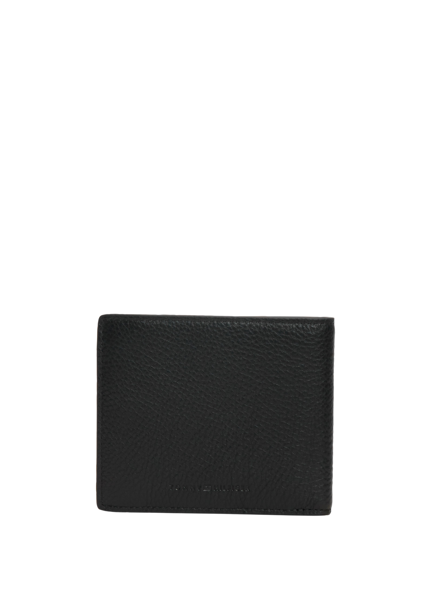 Textured logo leather wallet TOMMY HILFIGER Black