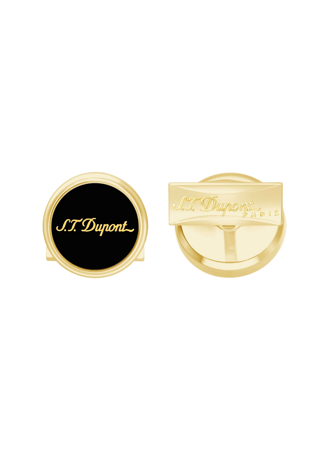 Logo enamel cufflinks S.T. DUPONT Black