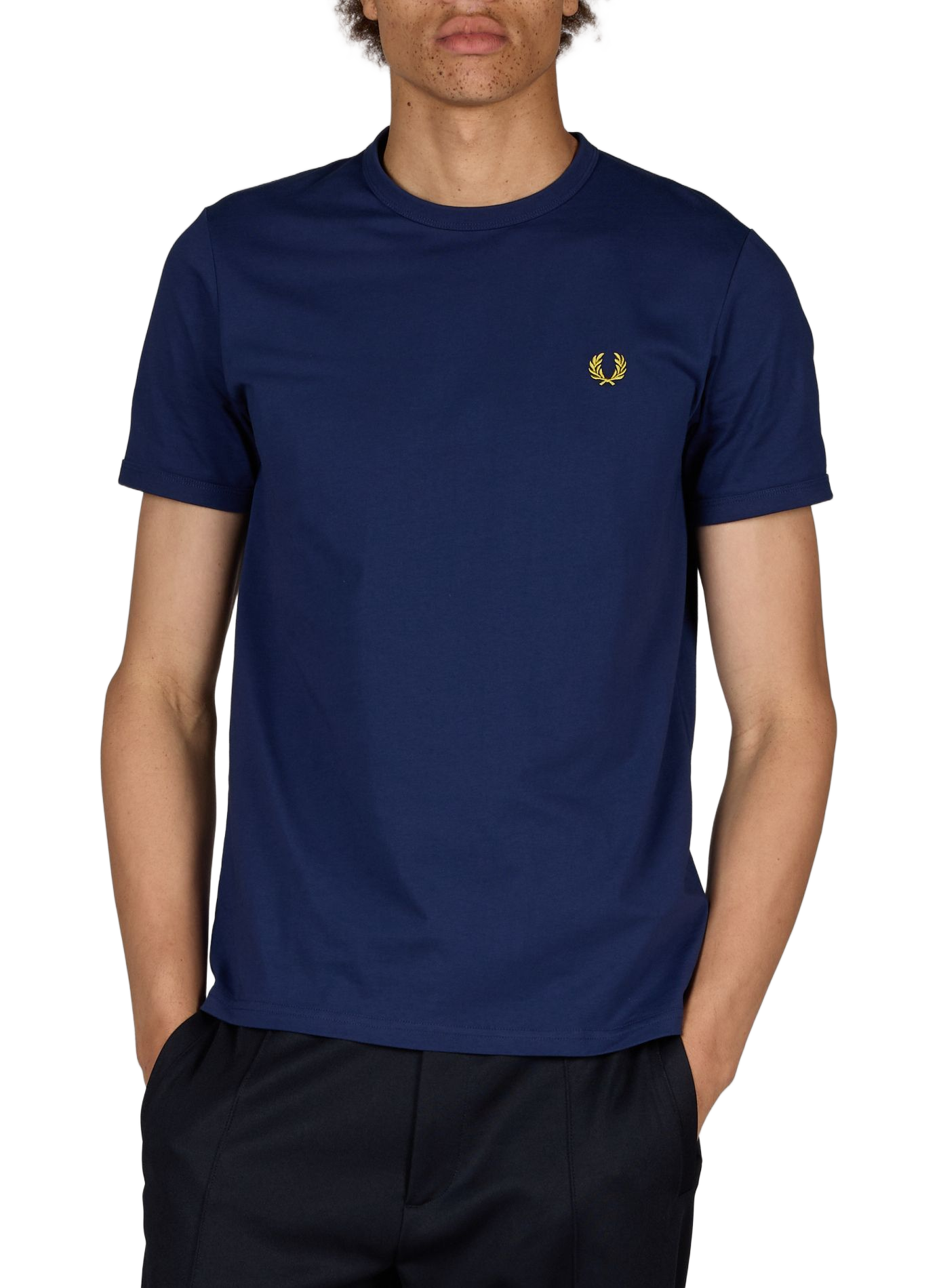 T-shirt met contrasterende boorden FRED PERRY Blauw