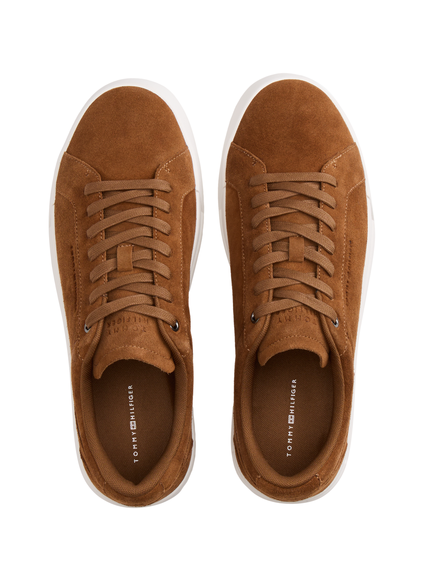 Premium-Ledersneaker Court TOMMY HILFIGER Braun