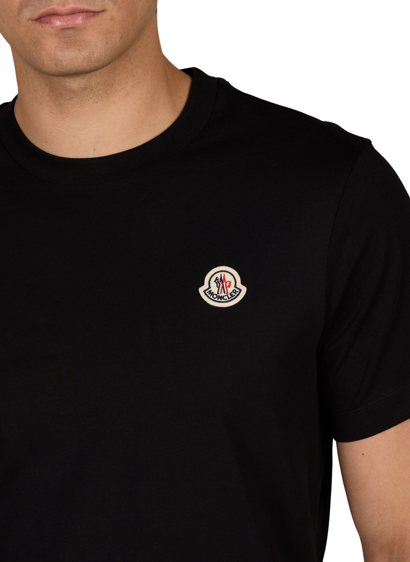 Set of 3 straight cotton t-shirts MONCLER Orange