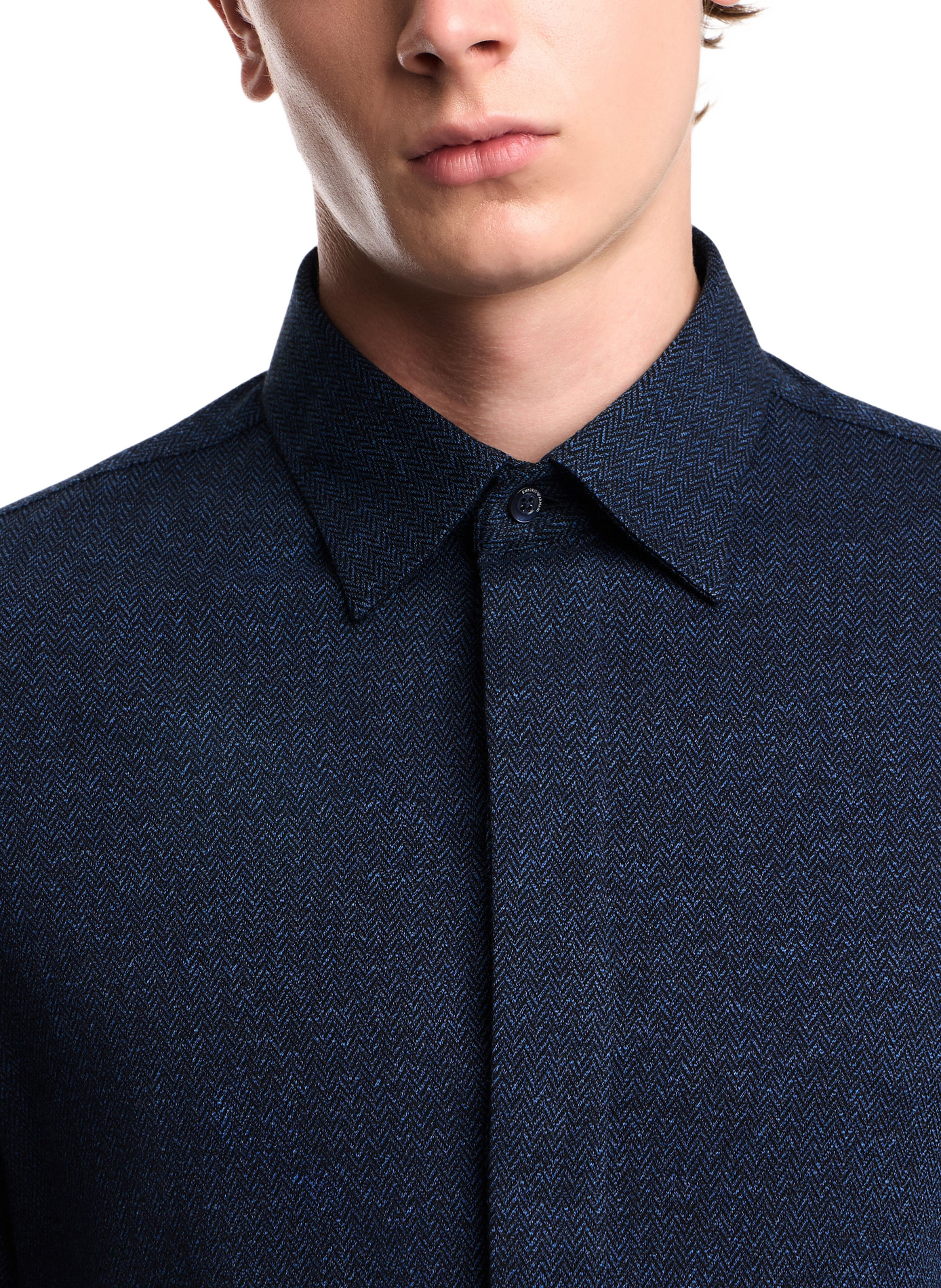 Straight Chevron Shirt EMPORIO ARMANI Blue