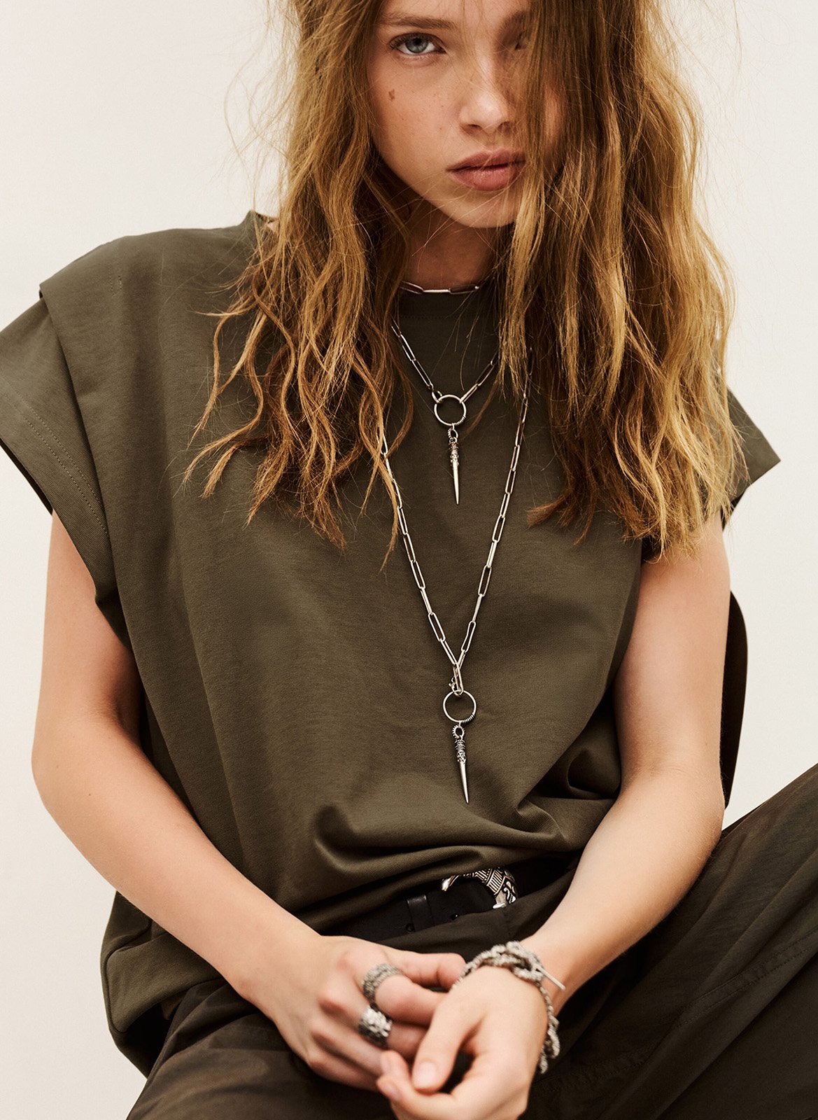 Tee-shirt manches courtes pio BA&SH Marron