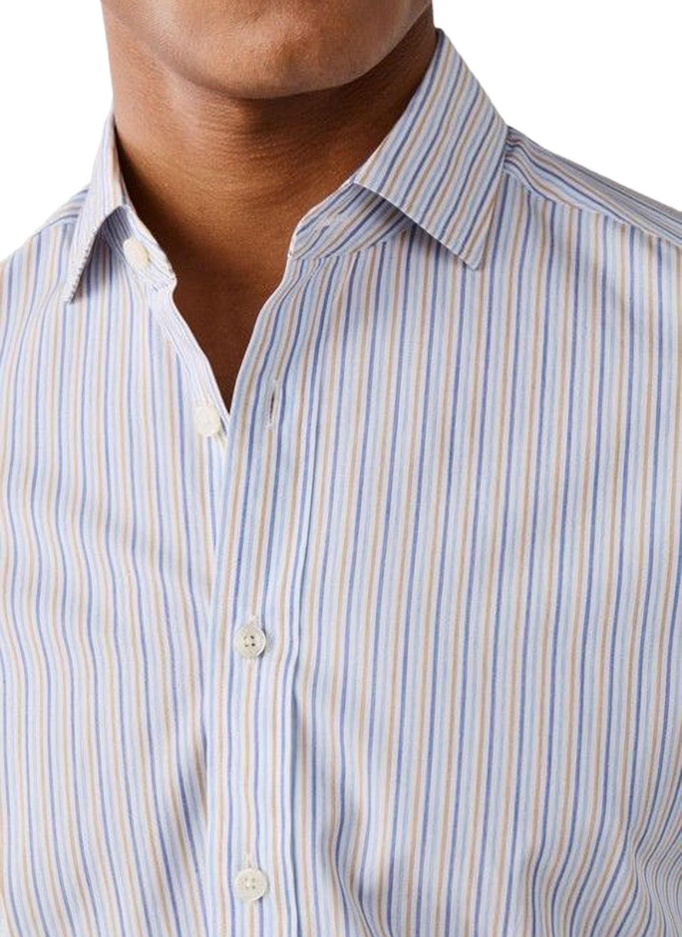 Striped cotton shirt HACKETT Blue
