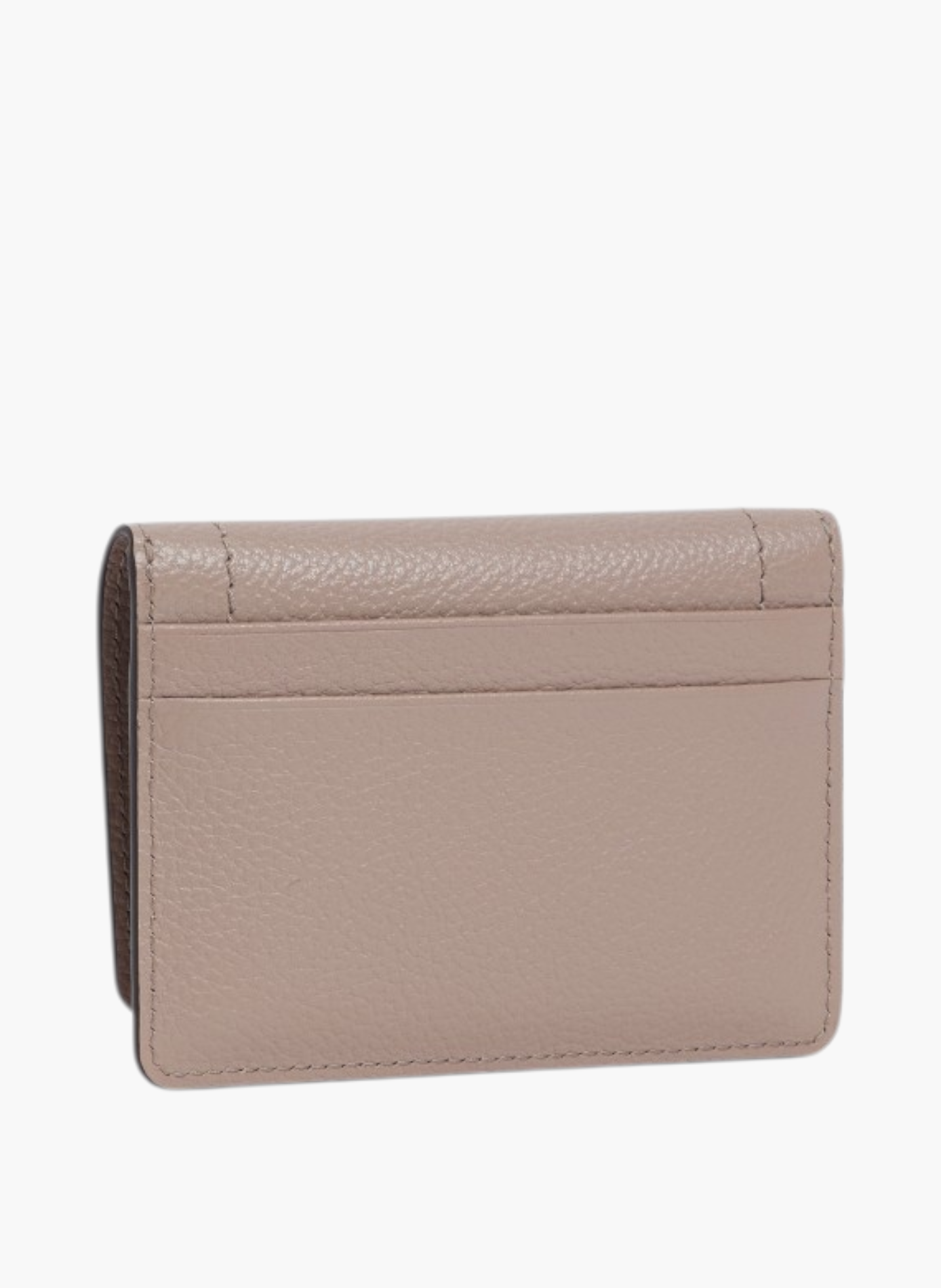 Petit porte cartes à rabat louison en cuir grainé LE TANNEUR Gris