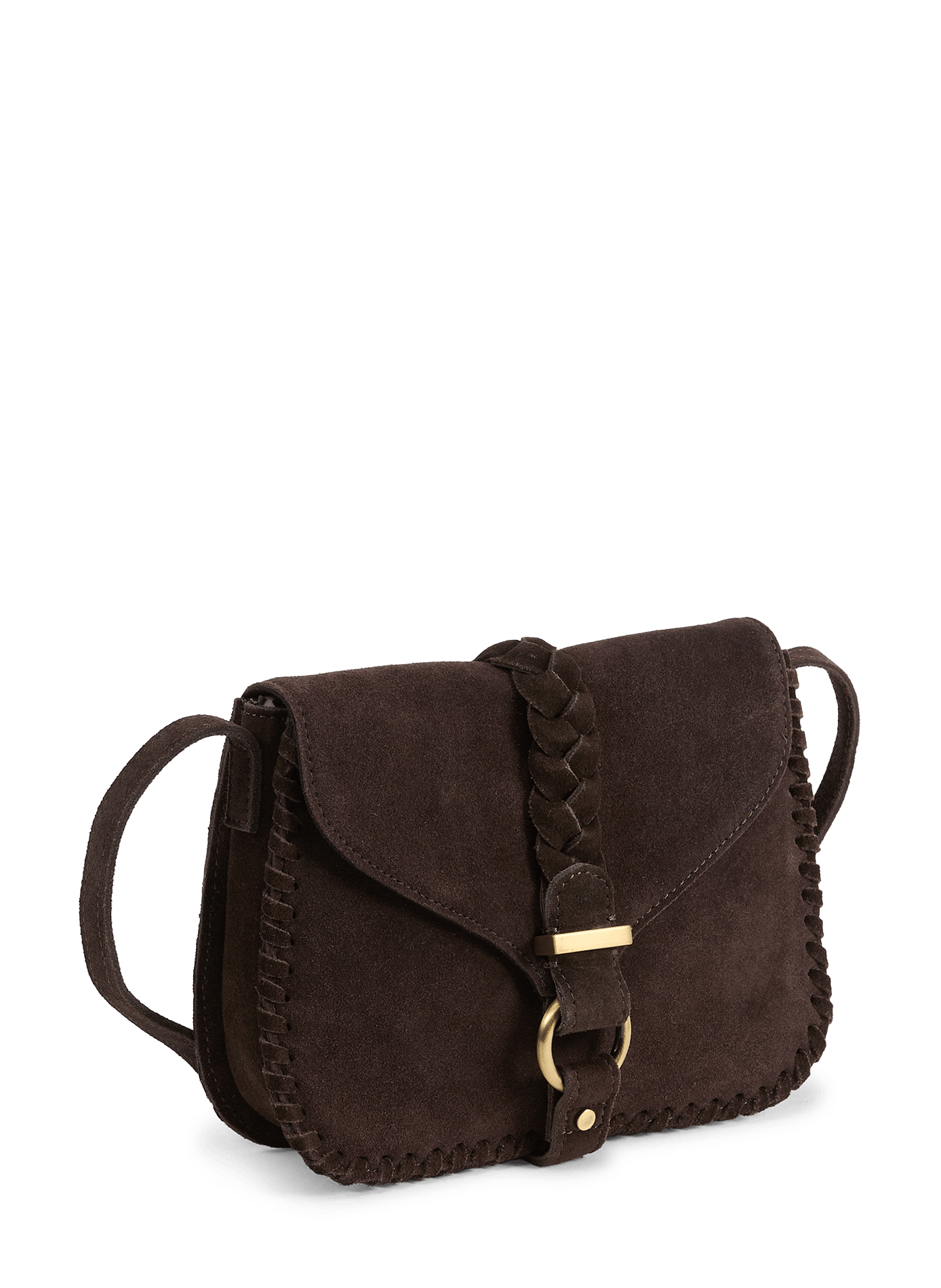 Vielsa suede leather handbag VILA Brown