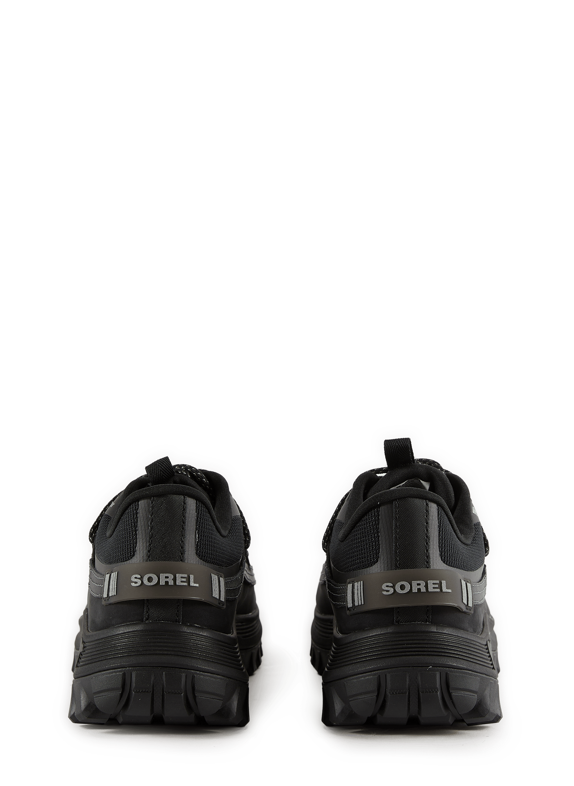 Mixed Leather Lace-Up Sneakers SOREL Black