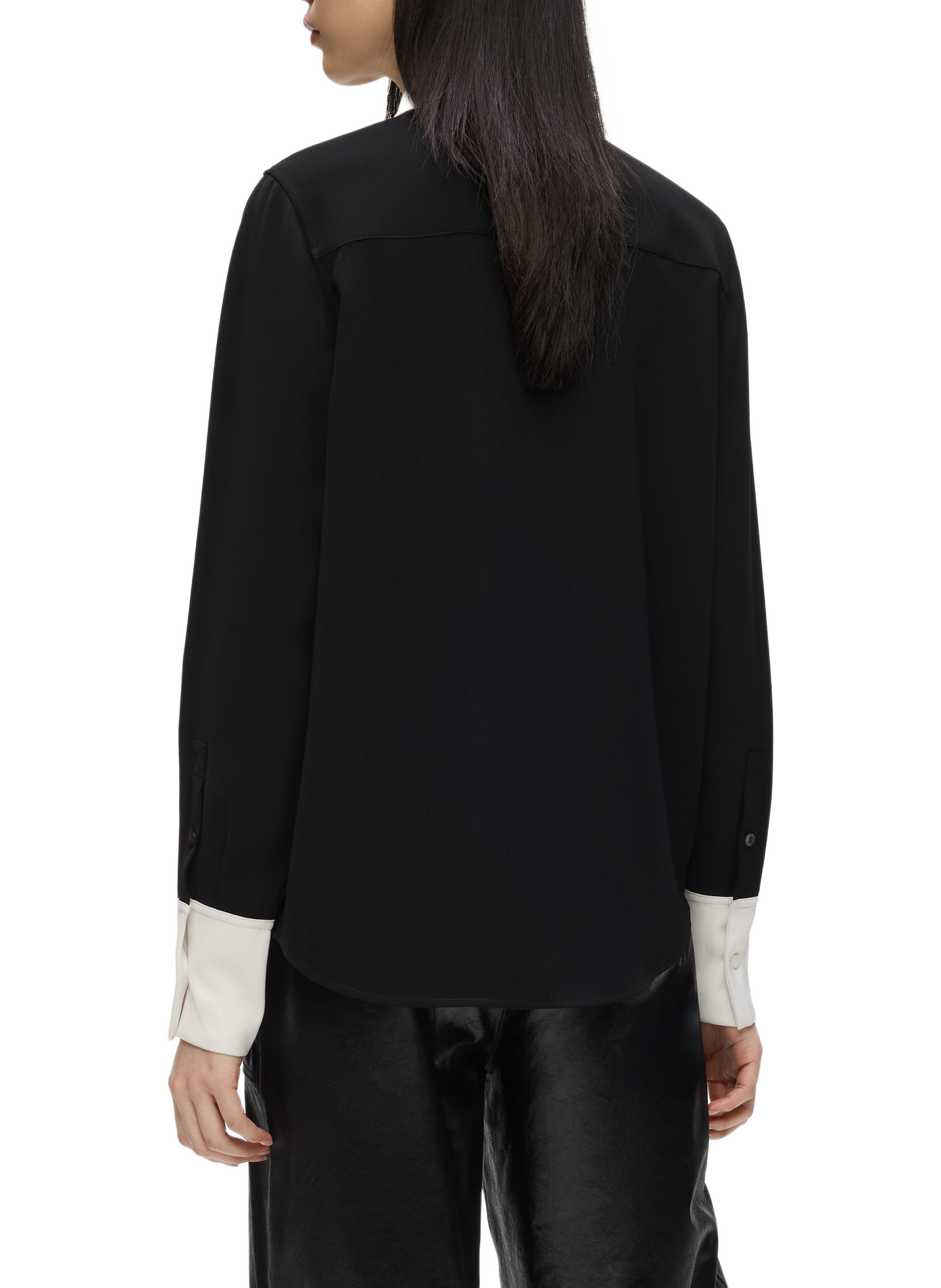 Chemise droite col classique boutons lettres KARL LAGERFELD Noir
