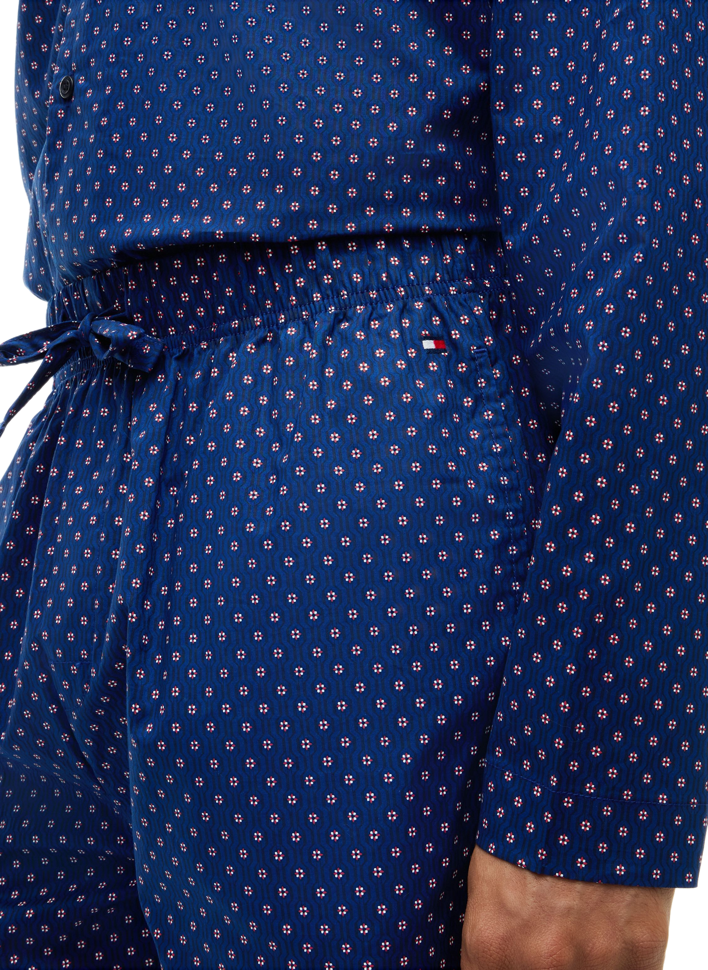 Long printed cotton pajamas TOMMY HILFIGER Blue