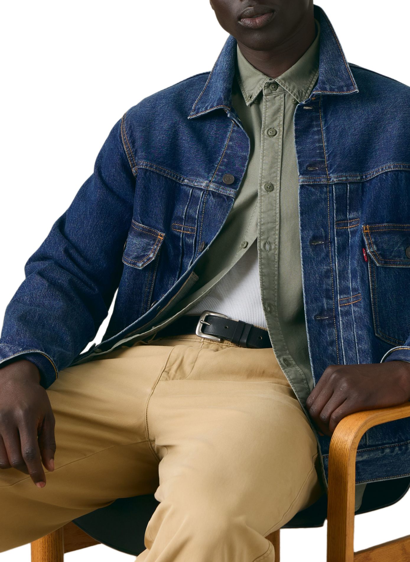 Weite High-Waist Baumwollhose LEVI'S Beige