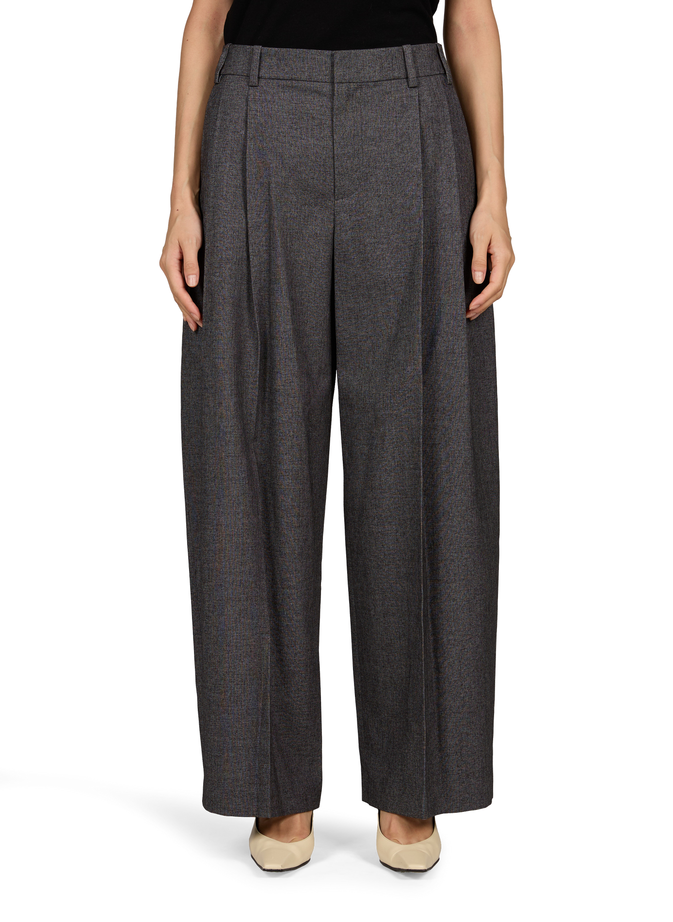 Plain wide-leg tailored trousers ALEXANDER WANG Grey