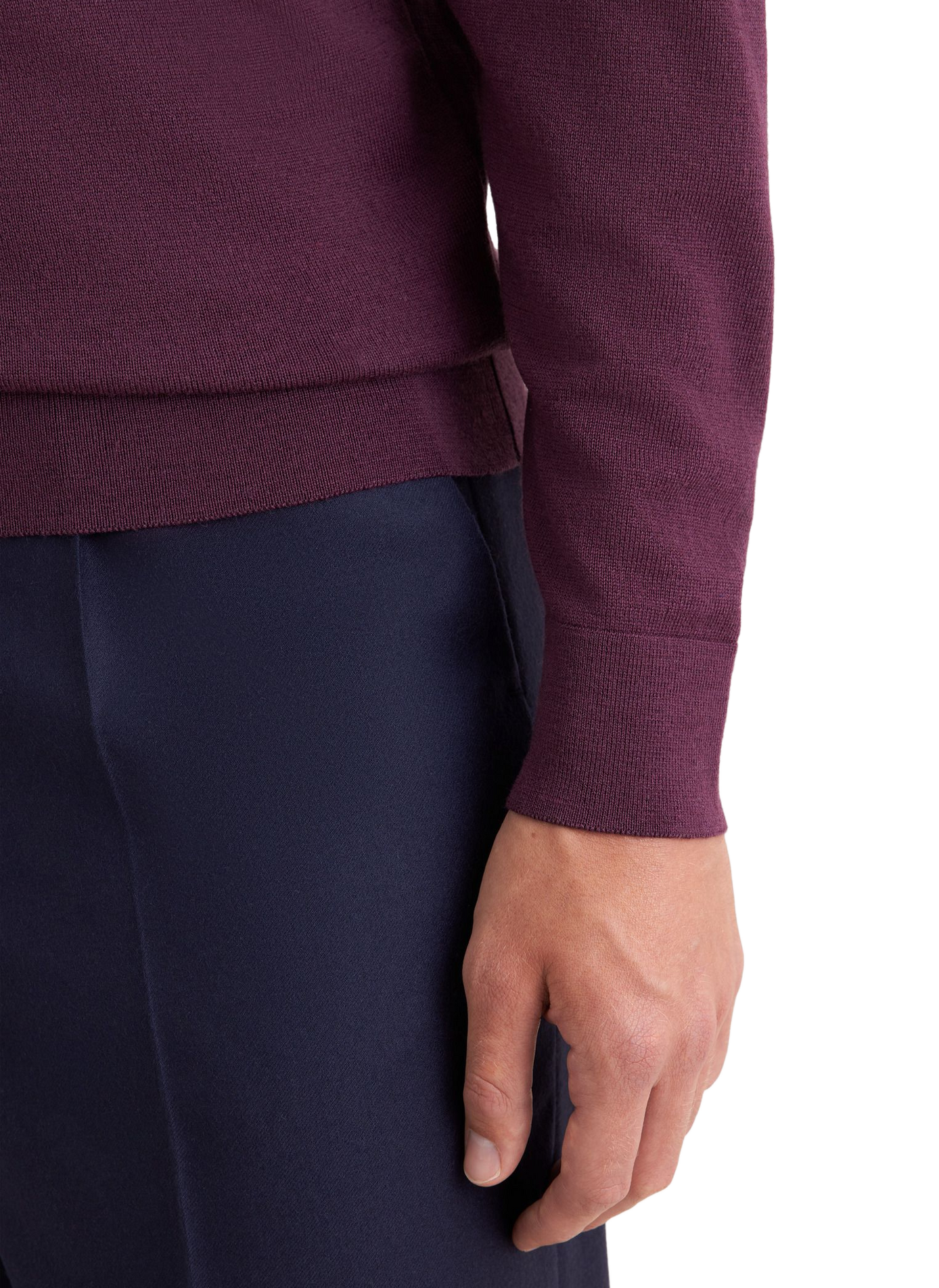 Gerader Rundhalsausschnitt-Pullover aus Wolle SEIDENSTICKER Rot