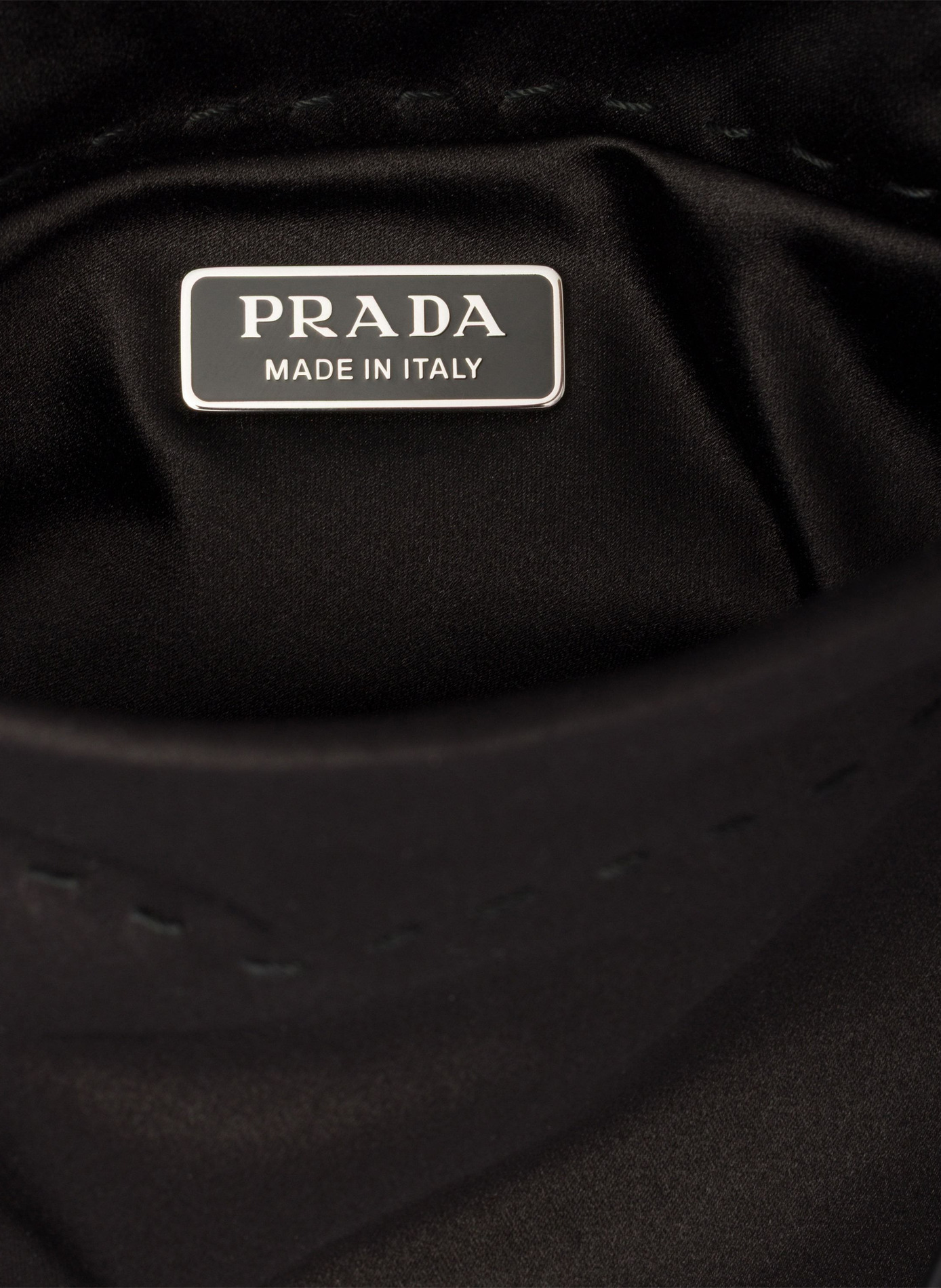 Pochette pour smartphone en satin PRADA Noir