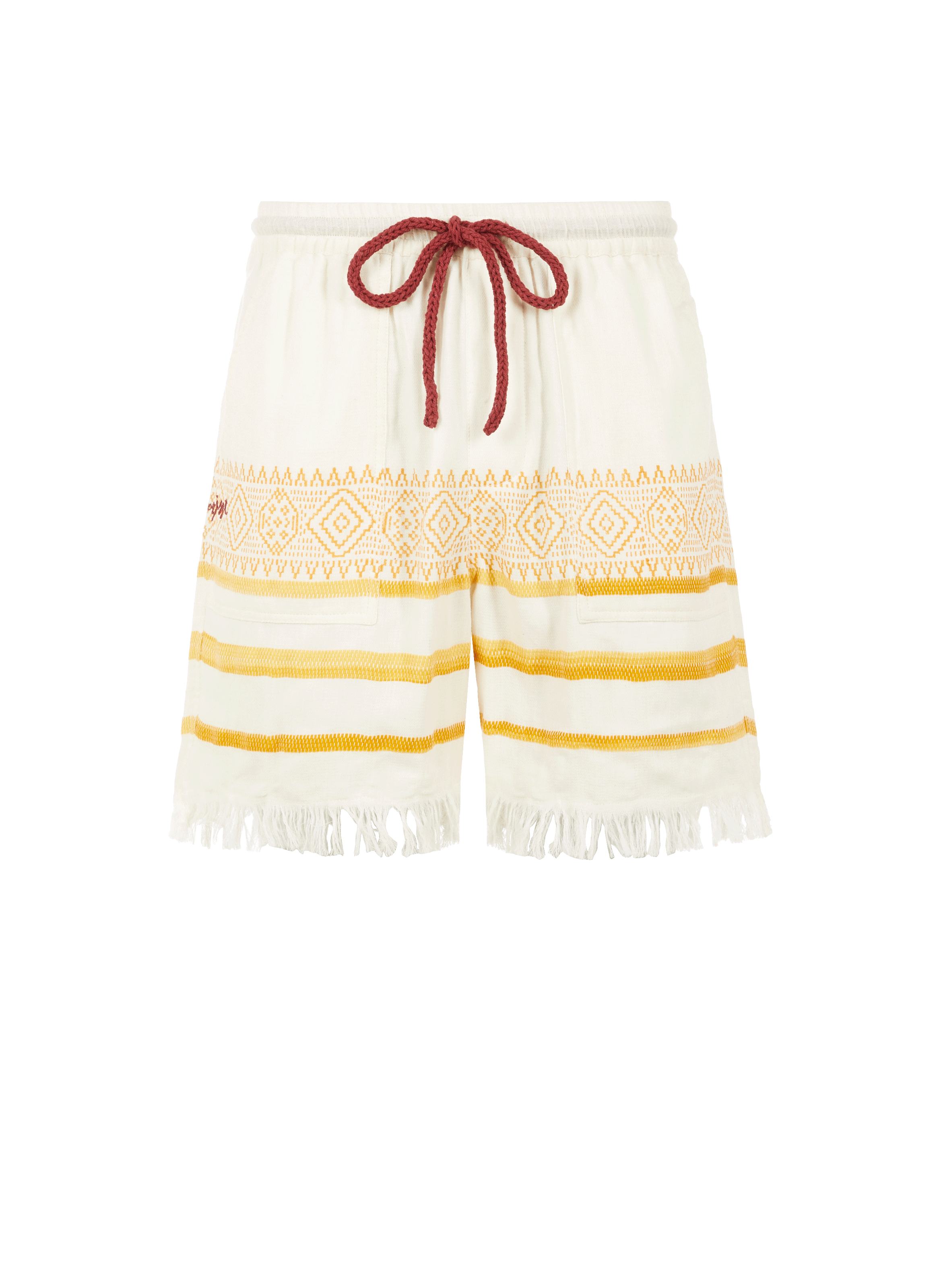 Korte broek met katoenen print BAZISZT Beige