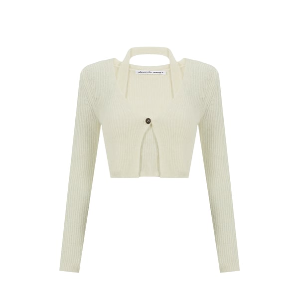 Cardigan col V en laine