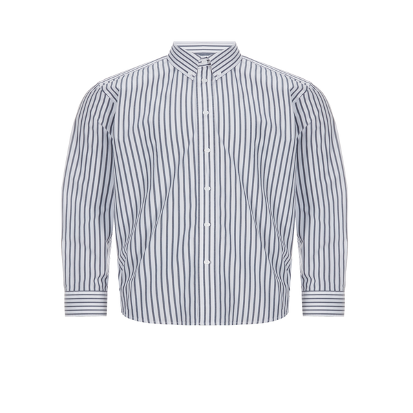 Esprit Striped Cotton Shirt In Blue